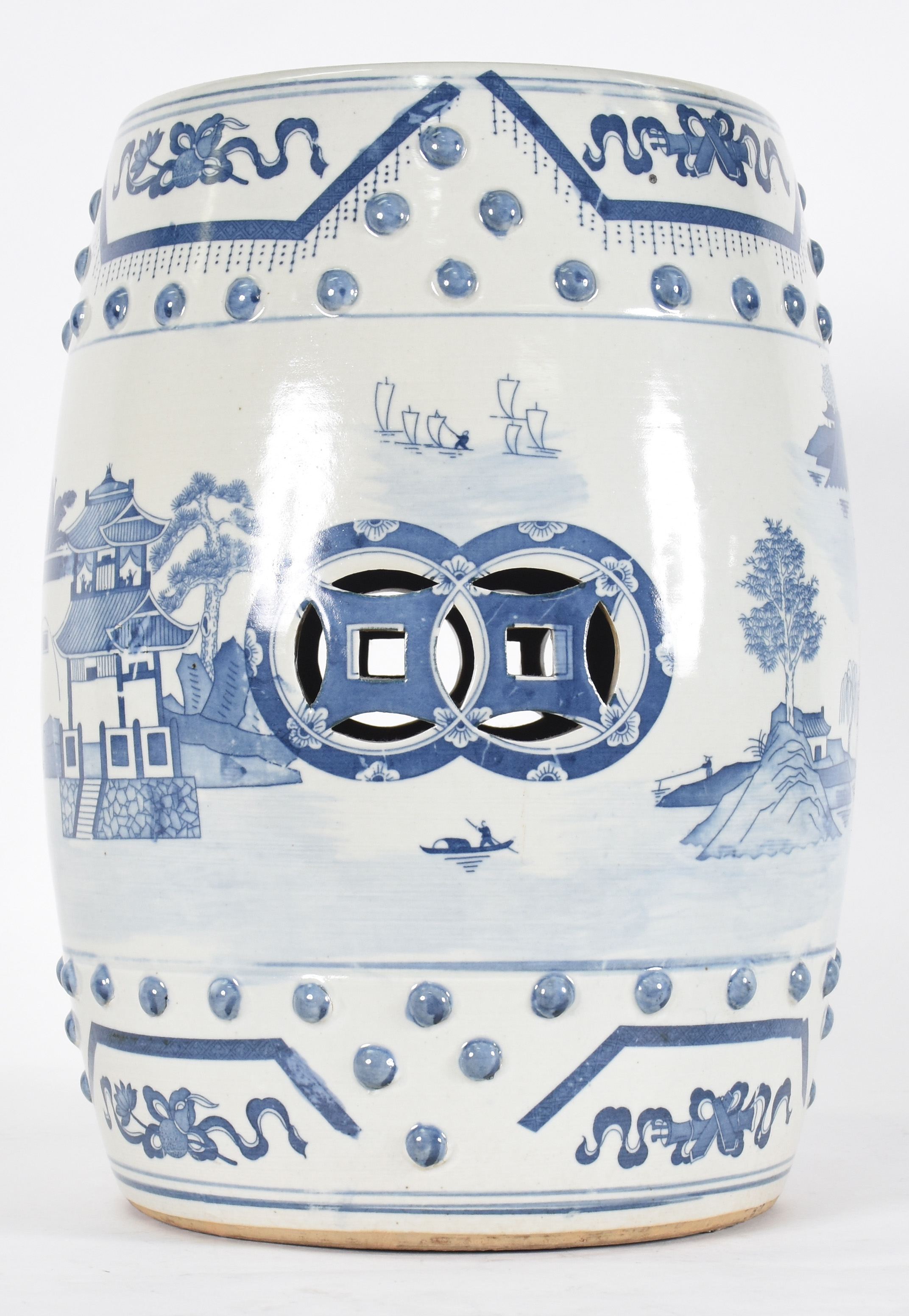 Seat garden de porcelana oriental azul e branca . - foto 1 de 4