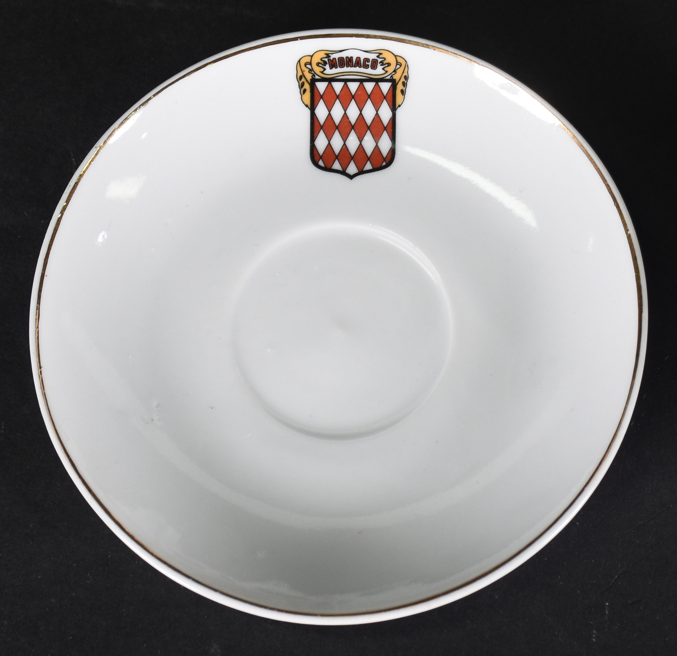Serviço para café de porcelana branca com paisagem de Mônaco em... - foto 3 de 3