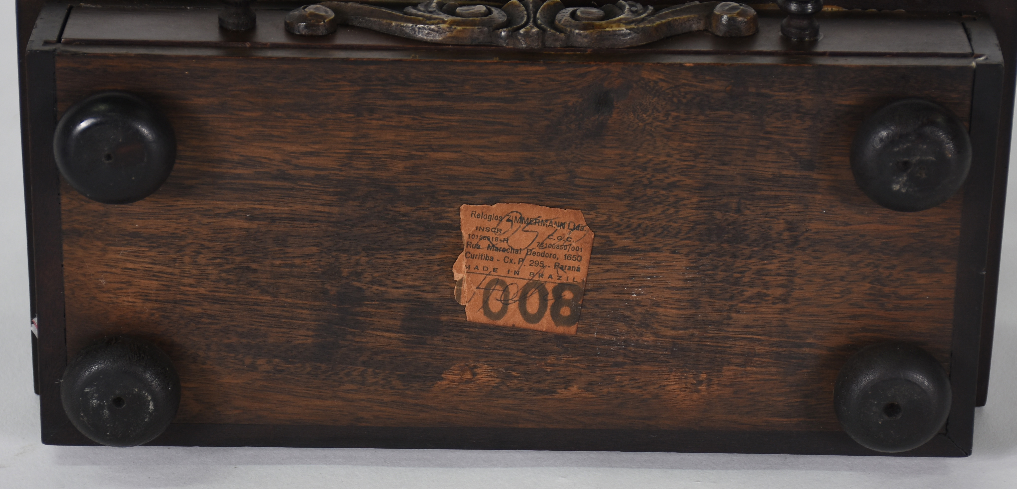 Relógio de mesa Zimmermann com caixa de madeira , à corda . - foto 6 de 6
