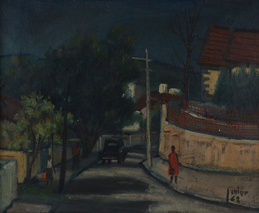 JB DE PAULA FONSECA JR - Paisagem - osr - 60 x 73 - Datado 1962 - foto 2 de 4