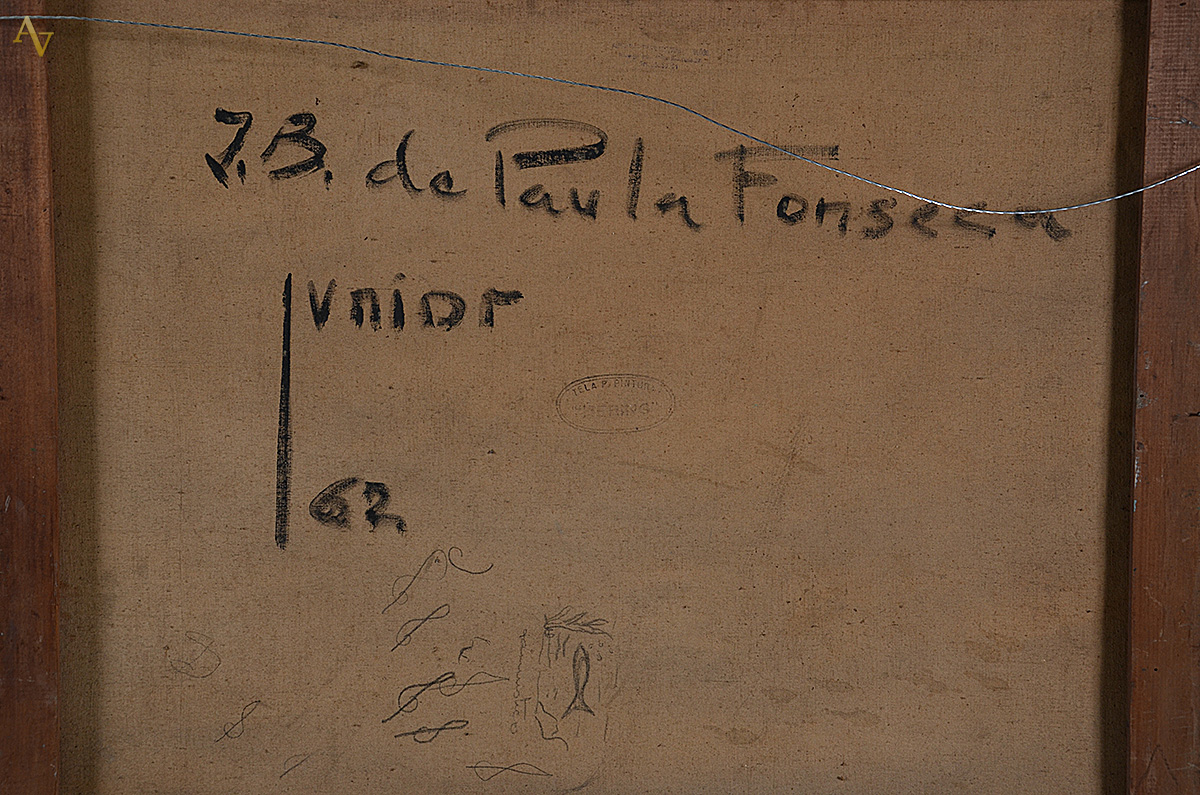 JB DE PAULA FONSECA JR - Paisagem - osr - 60 x 73 - Datado 1962 - foto 4 de 4