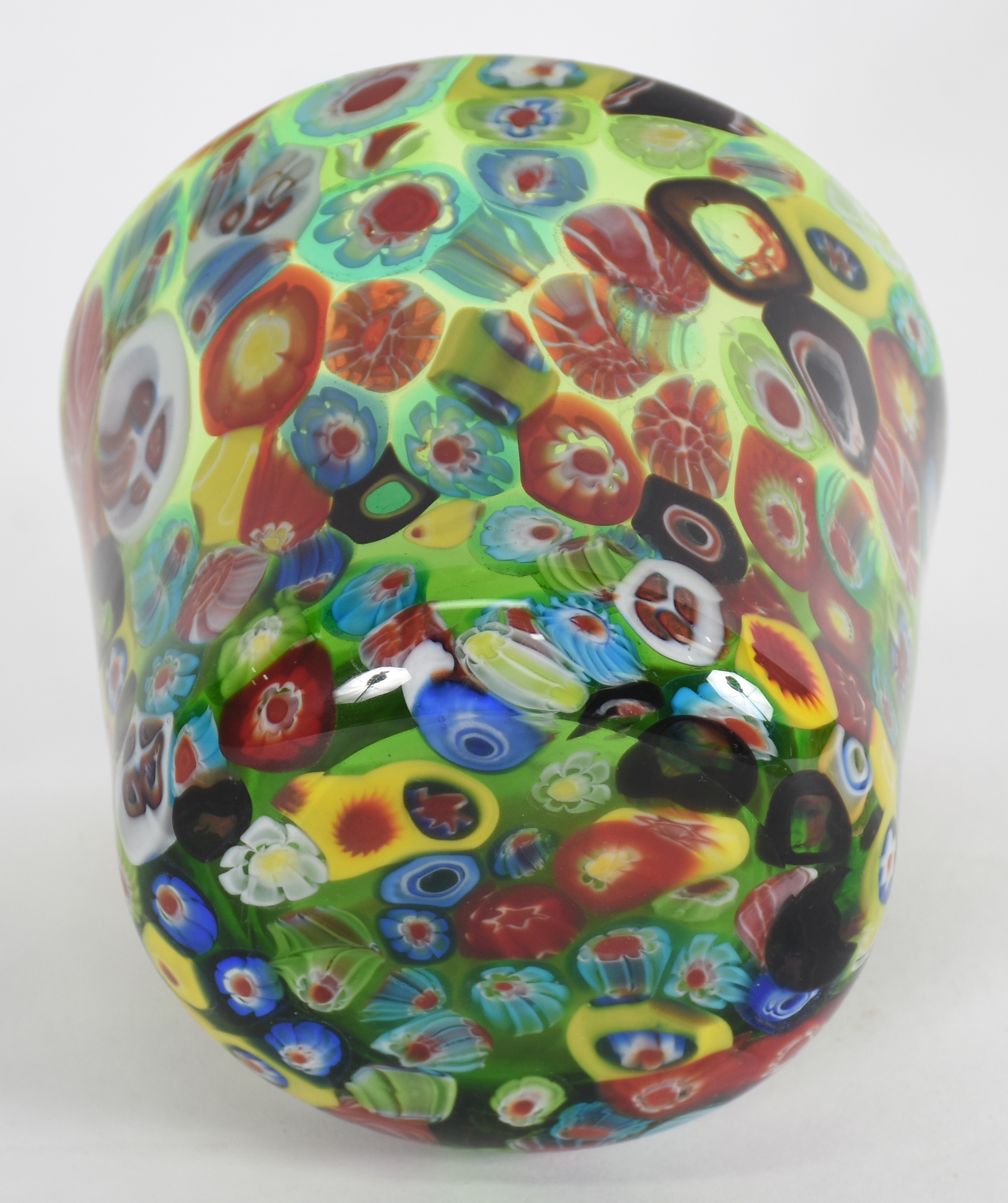 Cachepot de Murano verde pequeno "milifiori" em policromia. - foto 3 de 3