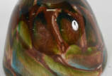 Cachepot de Murano em cores mescladas. - Cachepot de Murano em cores mescladas.