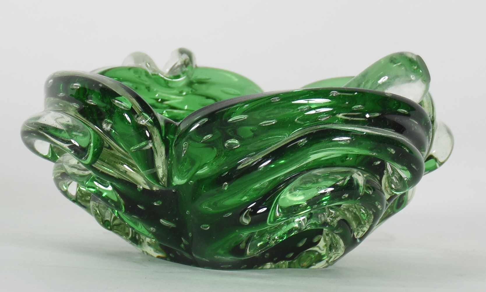 Cinzeiro de Murano italiano na cor verde, com soquete . - foto 2 de 4