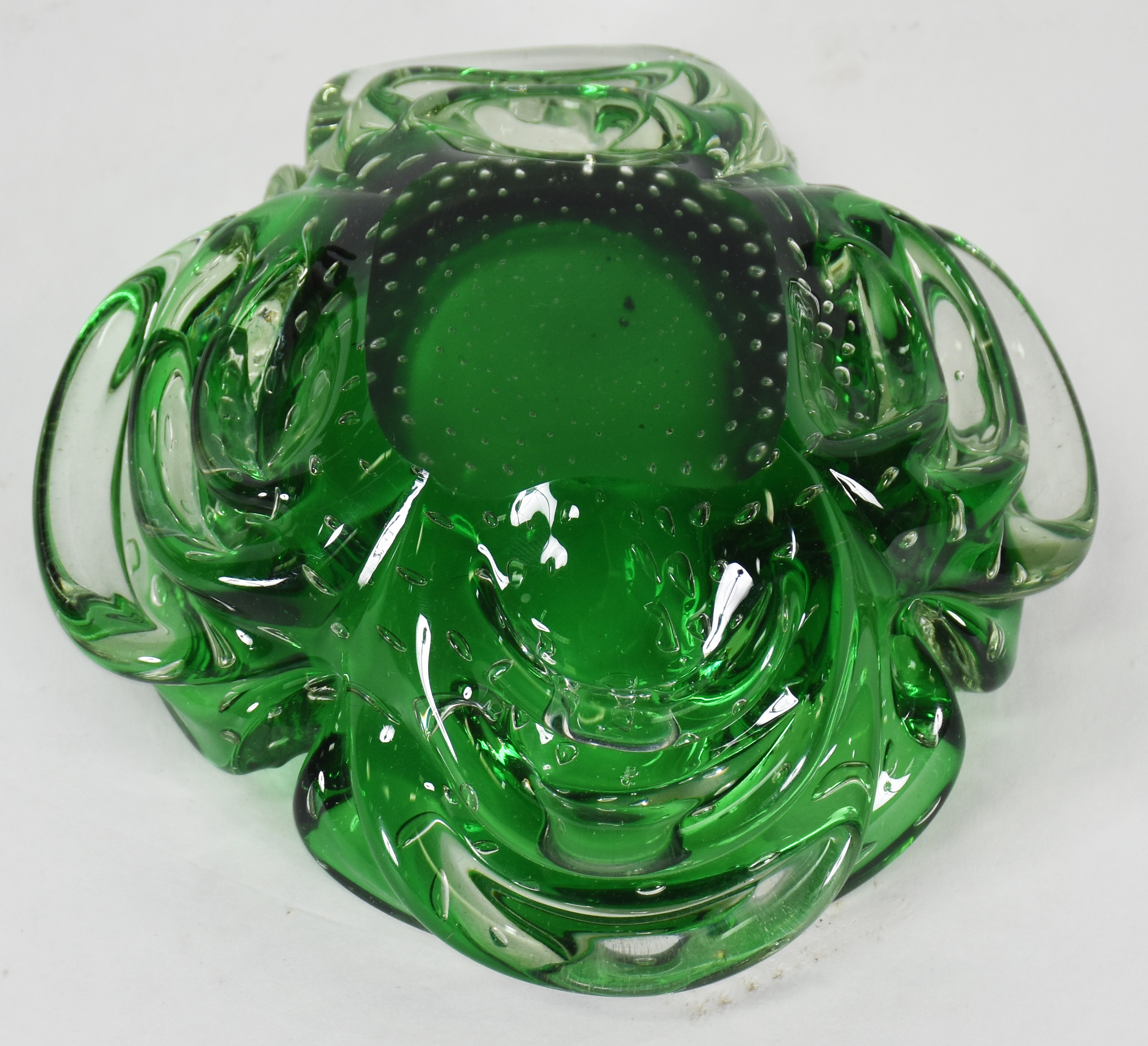 Cinzeiro de Murano italiano na cor verde, com soquete . - foto 4 de 4