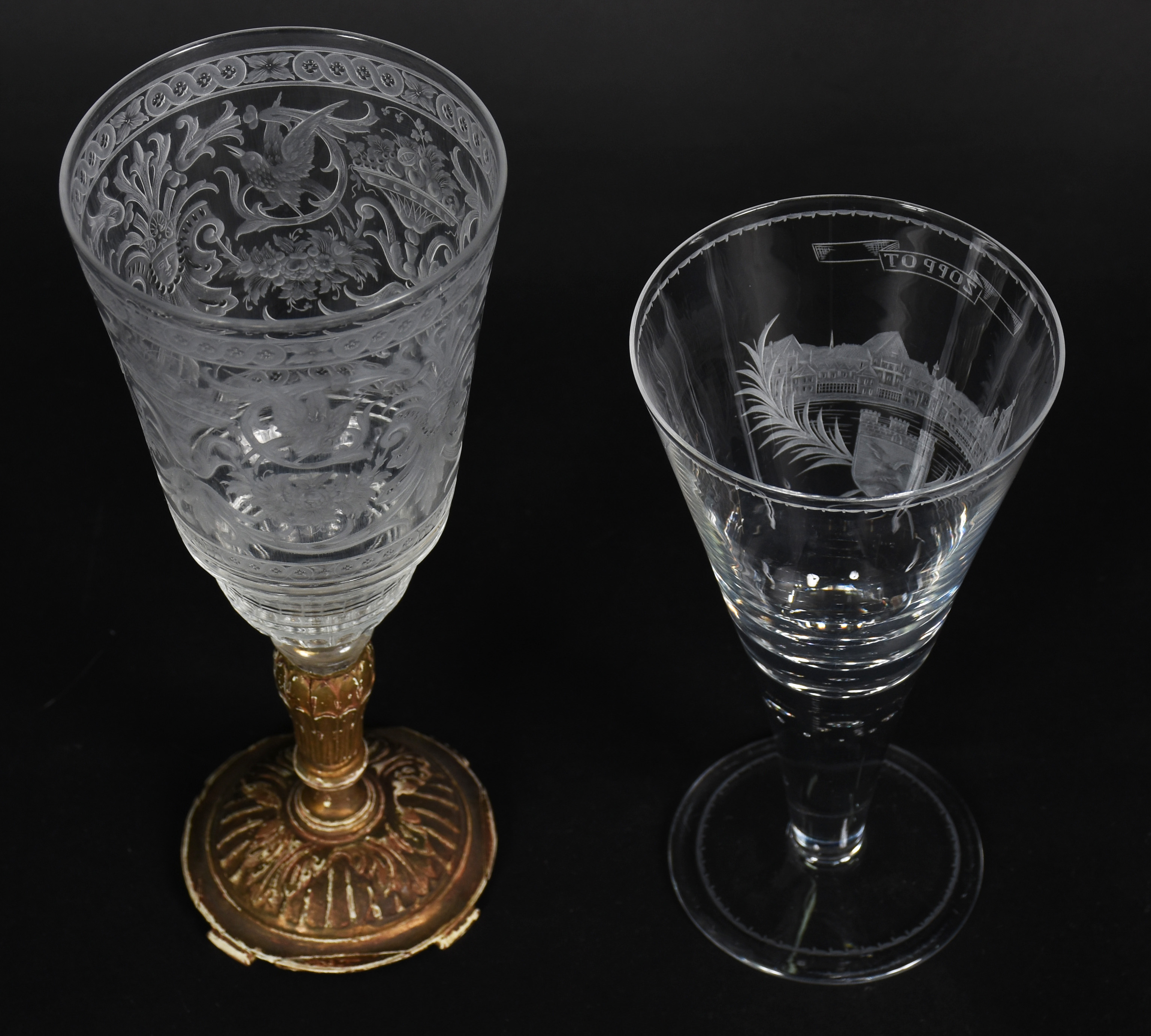 Dois cálices de cristal de coleção, ricamente decorados... - foto 2 de 6