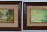WANDA BASILIO - Paisagens - 2 quadros - ost - 1... - WANDA BASILIO - Paisagens - 2 quadros - ost - 19 x 33 / 19 x 27