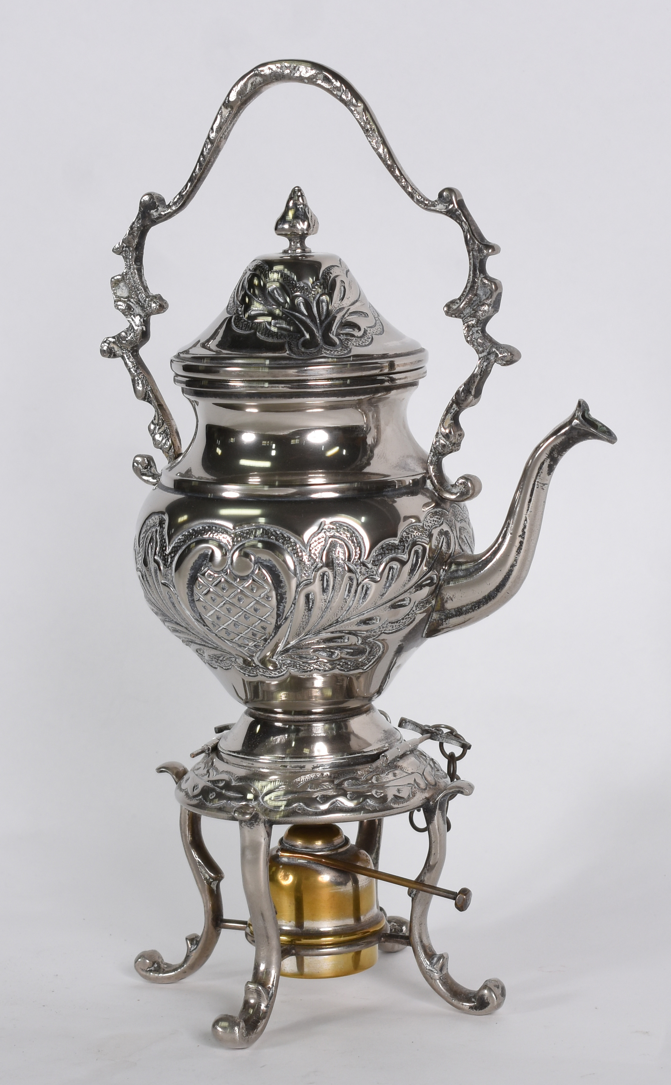 Samovar de metal prateado ( metal com desgastes ) - foto 2 de 5