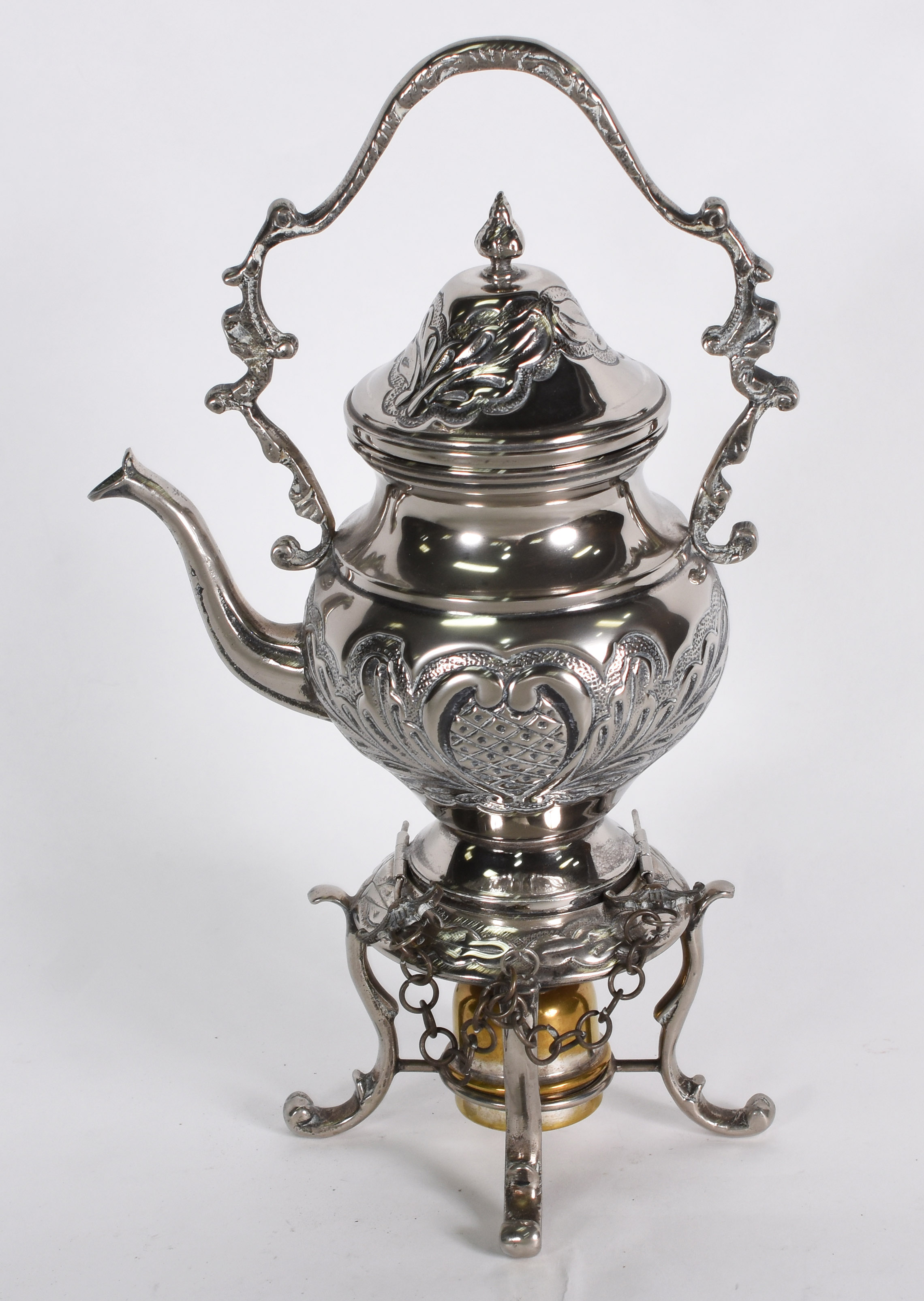 Samovar de metal prateado ( metal com desgastes ) - foto 3 de 5