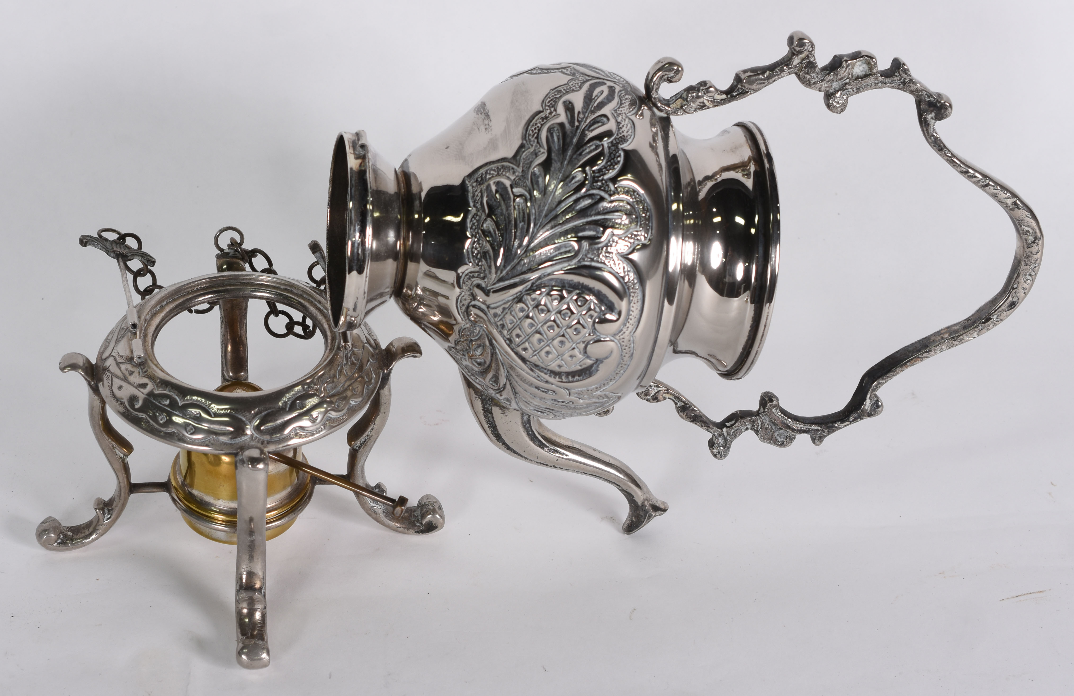 Samovar de metal prateado ( metal com desgastes ) - foto 4 de 5