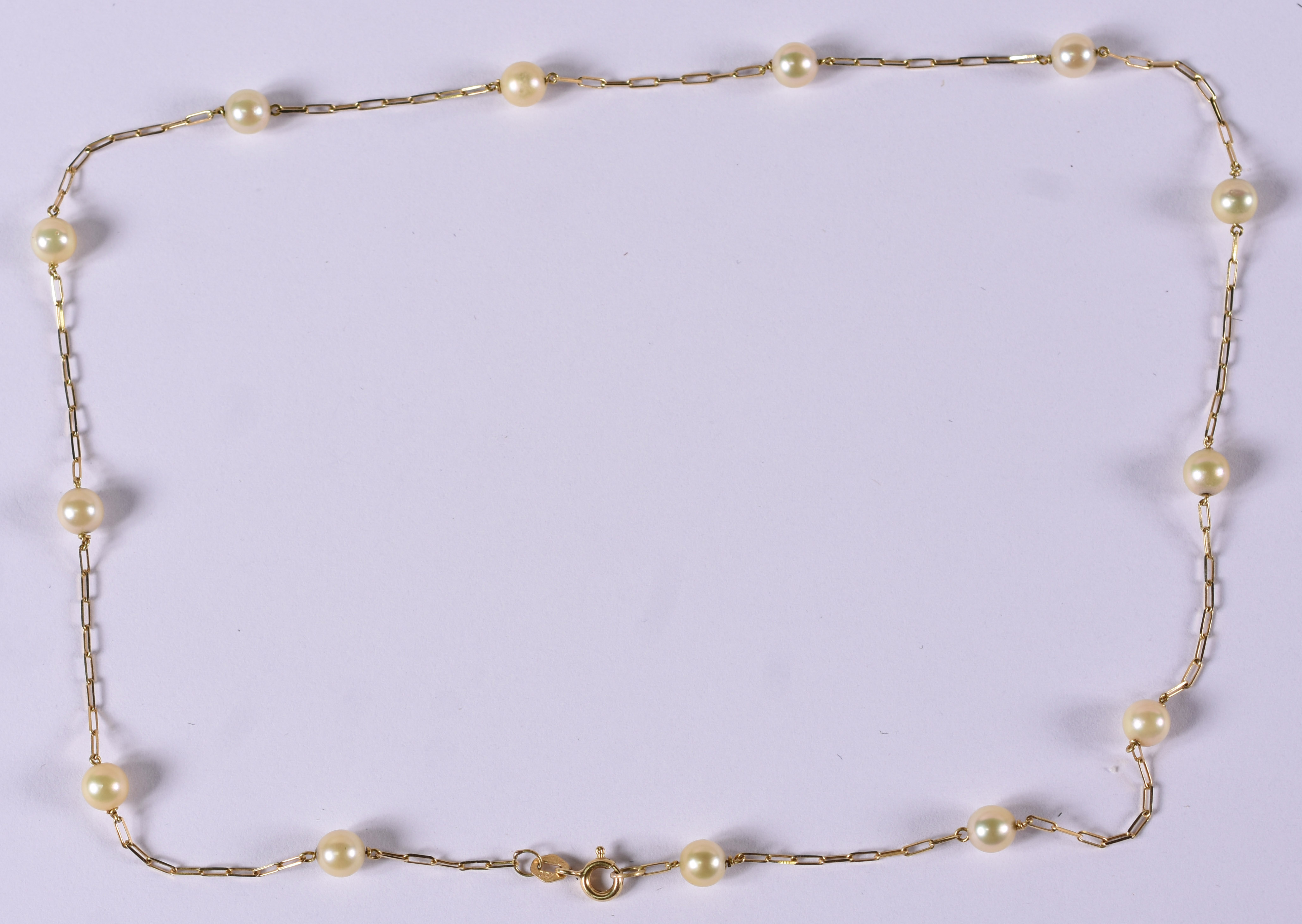 Gargantilha de ouro 18 k e pérolas . ( Por questão de segurança a... - foto 2 de 2