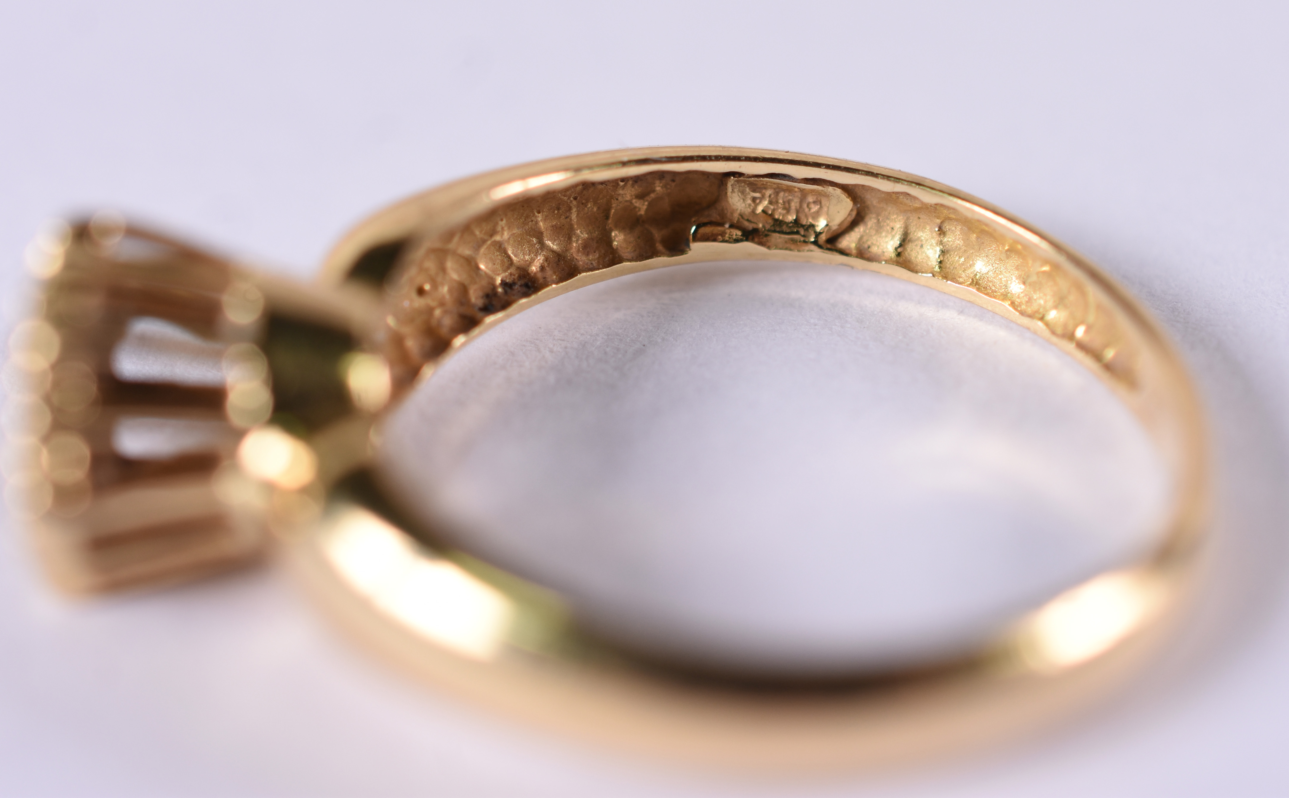Anel de ouro amarelo 18 k tipo chuveiro com 25 brilhantes . Aro 14 (... - foto 4 de 4