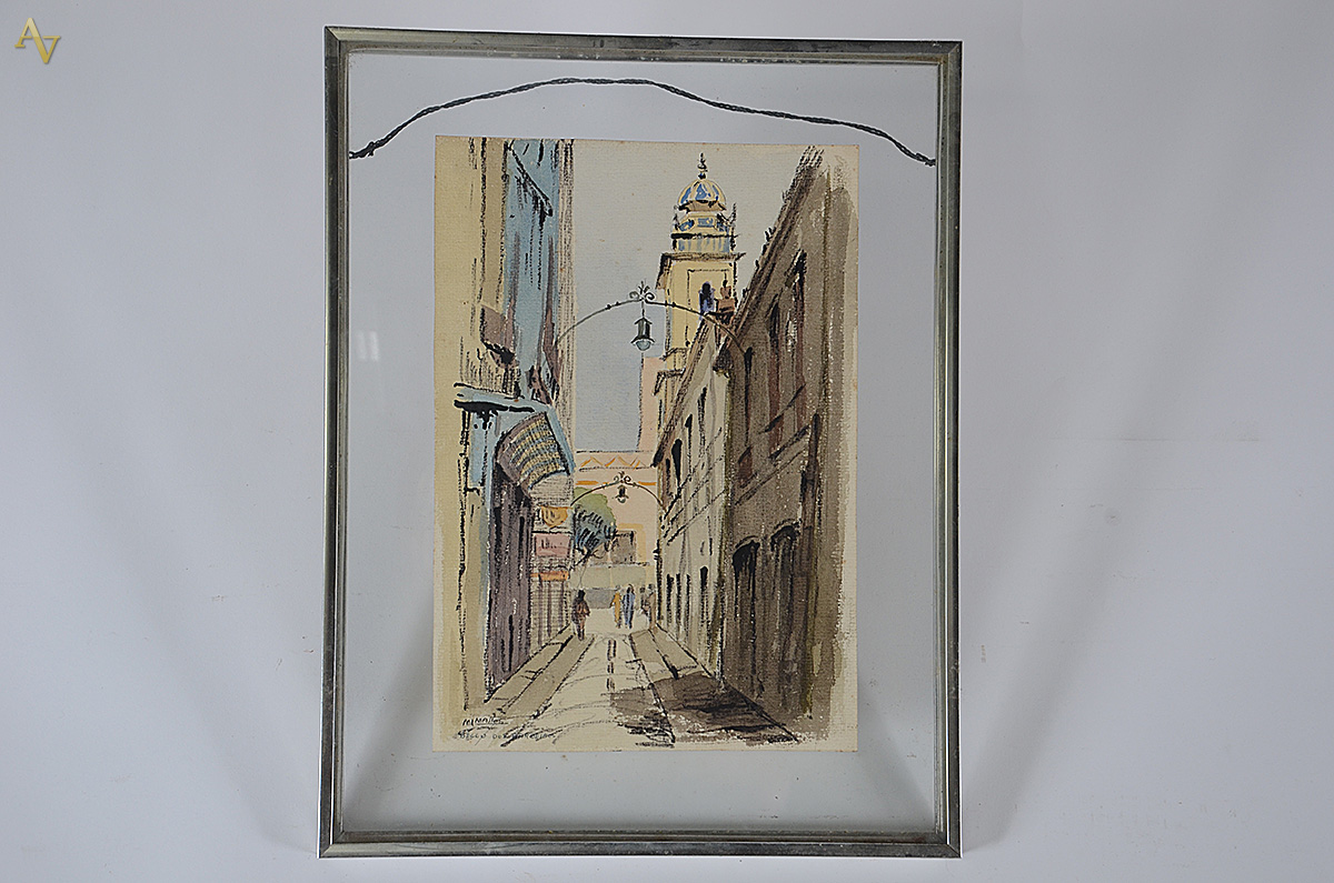M. L. MATTOS - Beco dos Barbeiros - desenho - 32 x 22 - foto 1 de 3