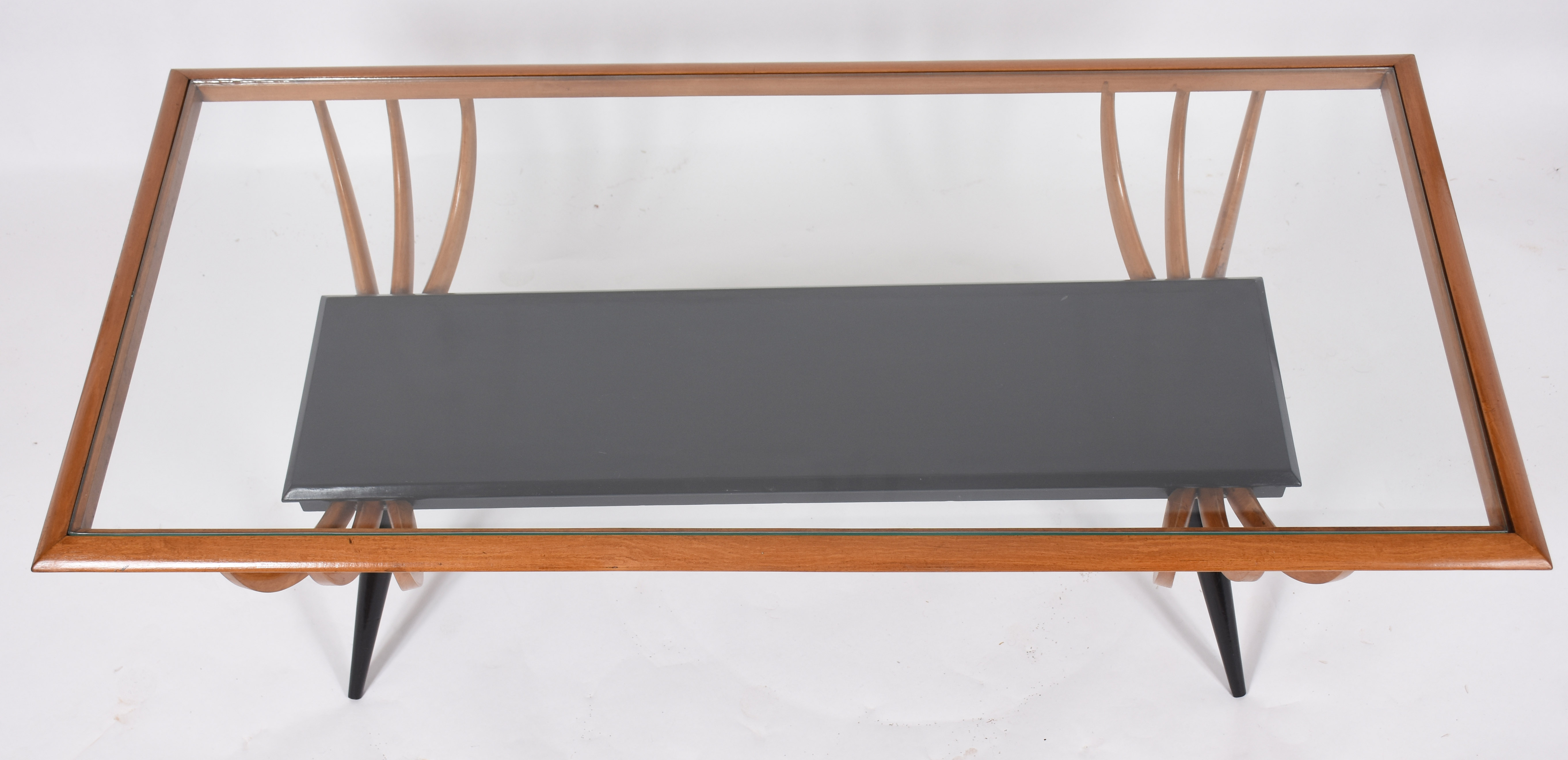 Mesa “Costela” – Mesa de centro – Pau marfim e laca preta – Tampo com... - foto 2 de 3