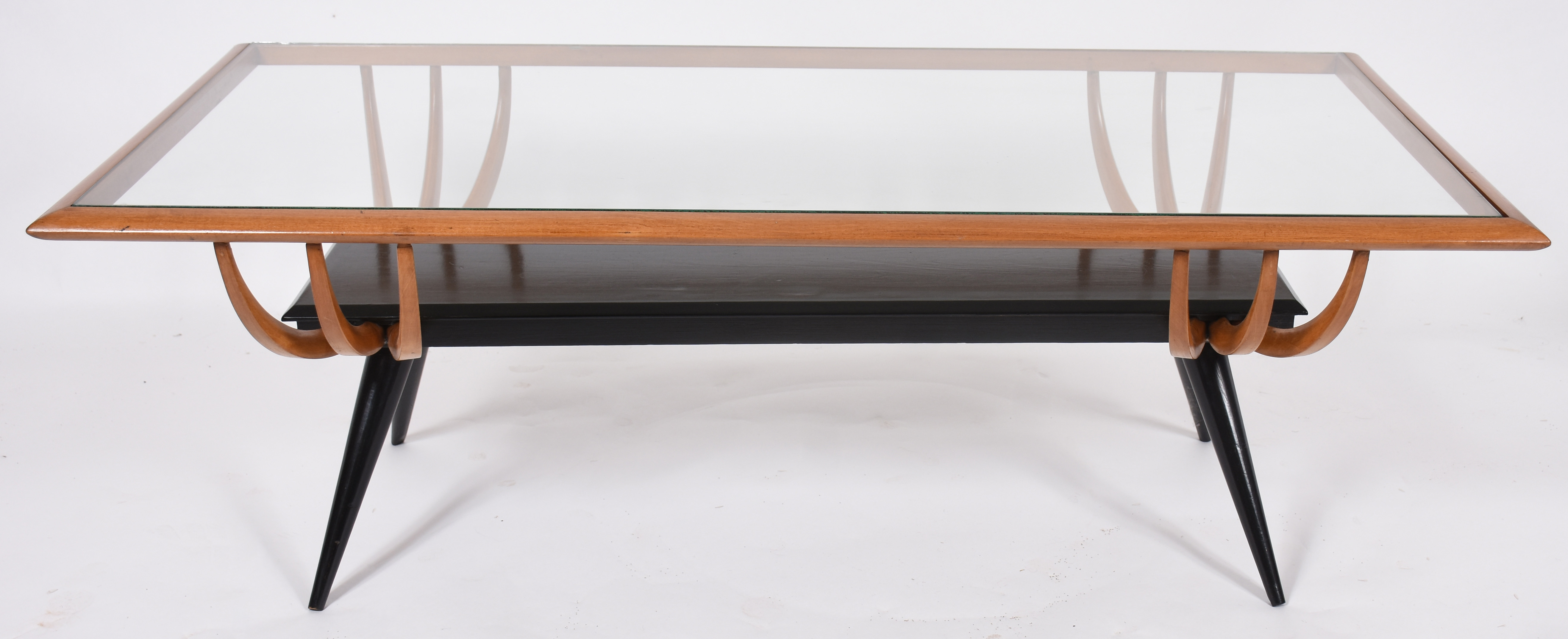 Mesa “Costela” – Mesa de centro – Pau marfim e laca preta – Tampo com... - foto 3 de 3