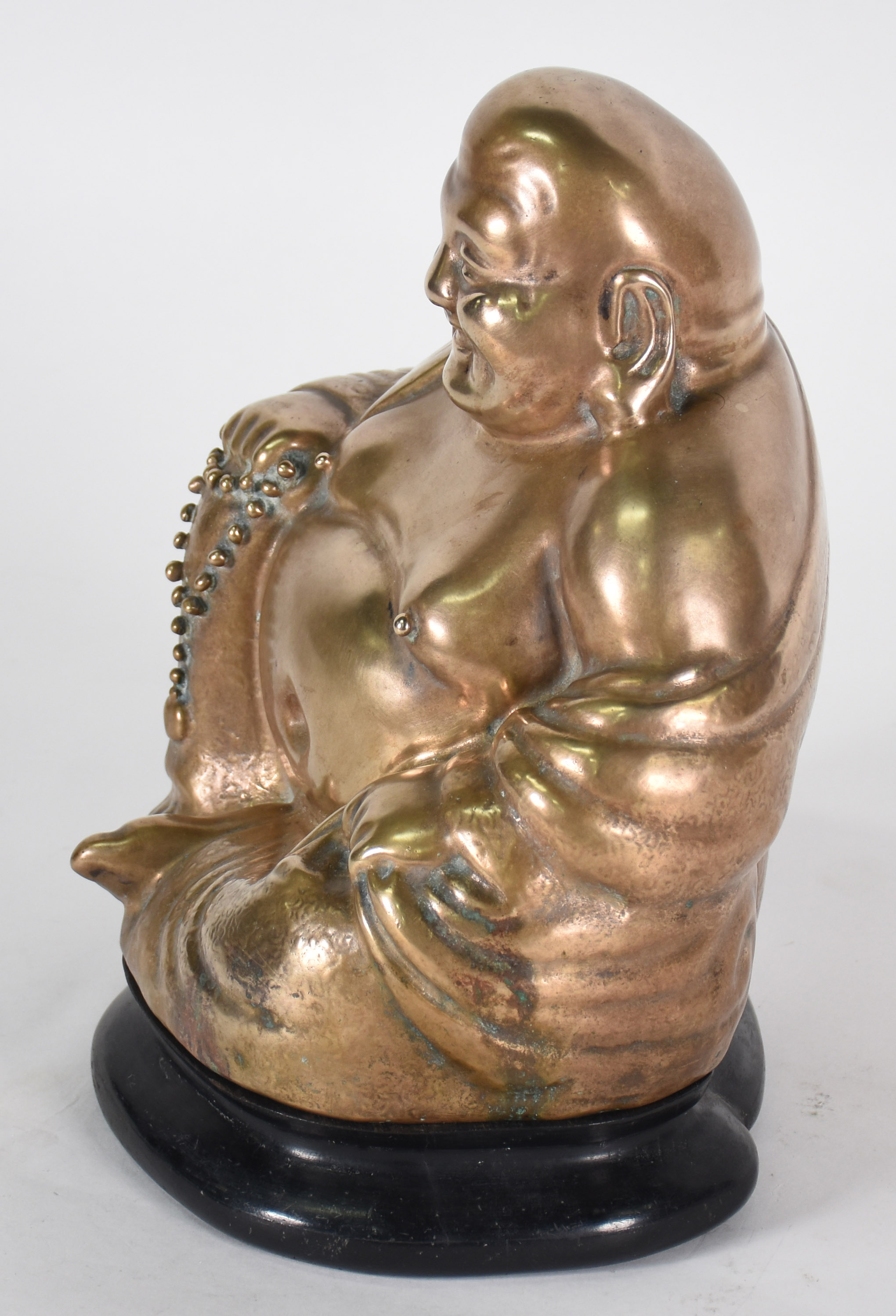 Grande Escultura de metal dourado, representando Buda . Marcada na... - foto 2 de 5