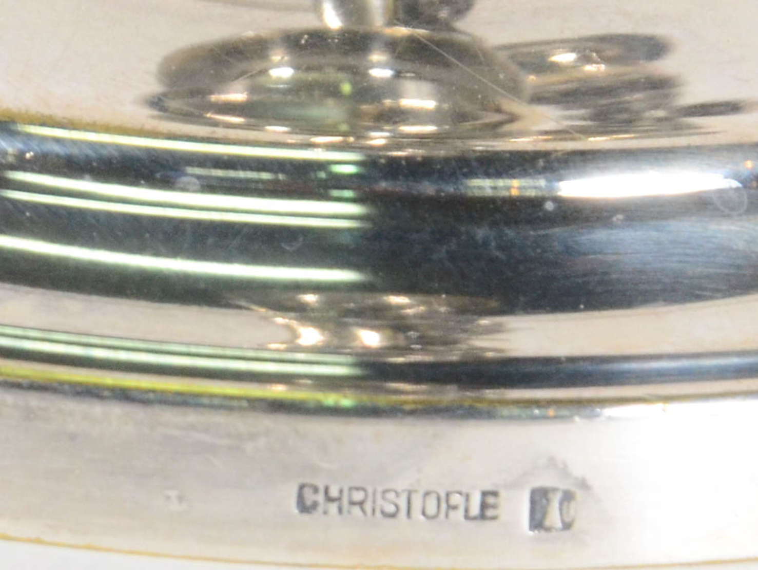 CHRISTOFLE - Par de castiçais em " Silver plate " francês - Coluna... - foto 4 de 4