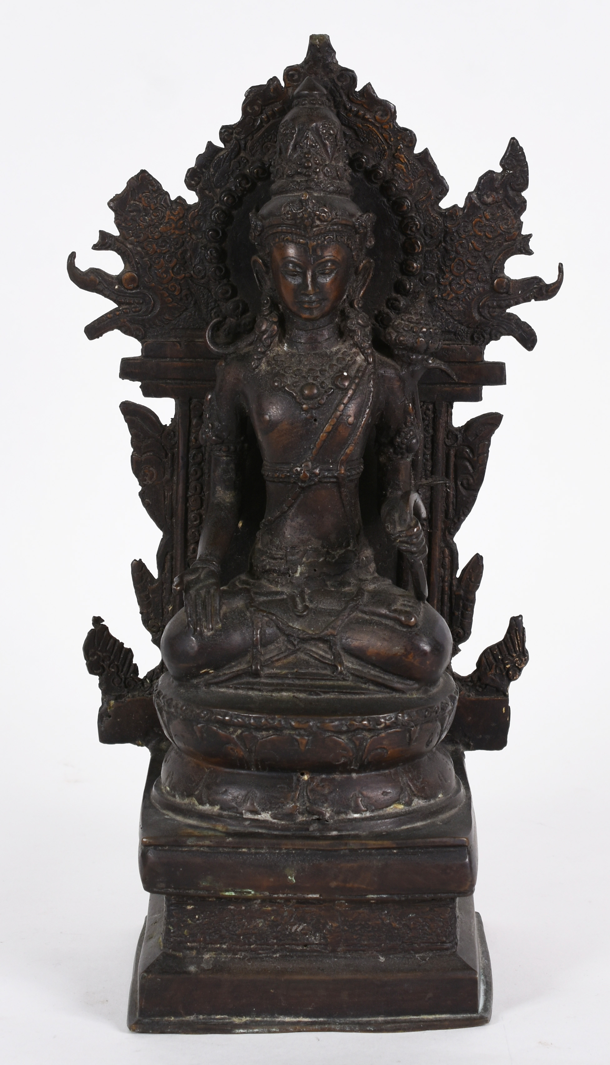 SHIVA - Antiga divindade oriental em bronze cinzelado e patinado . - foto 1 de 5