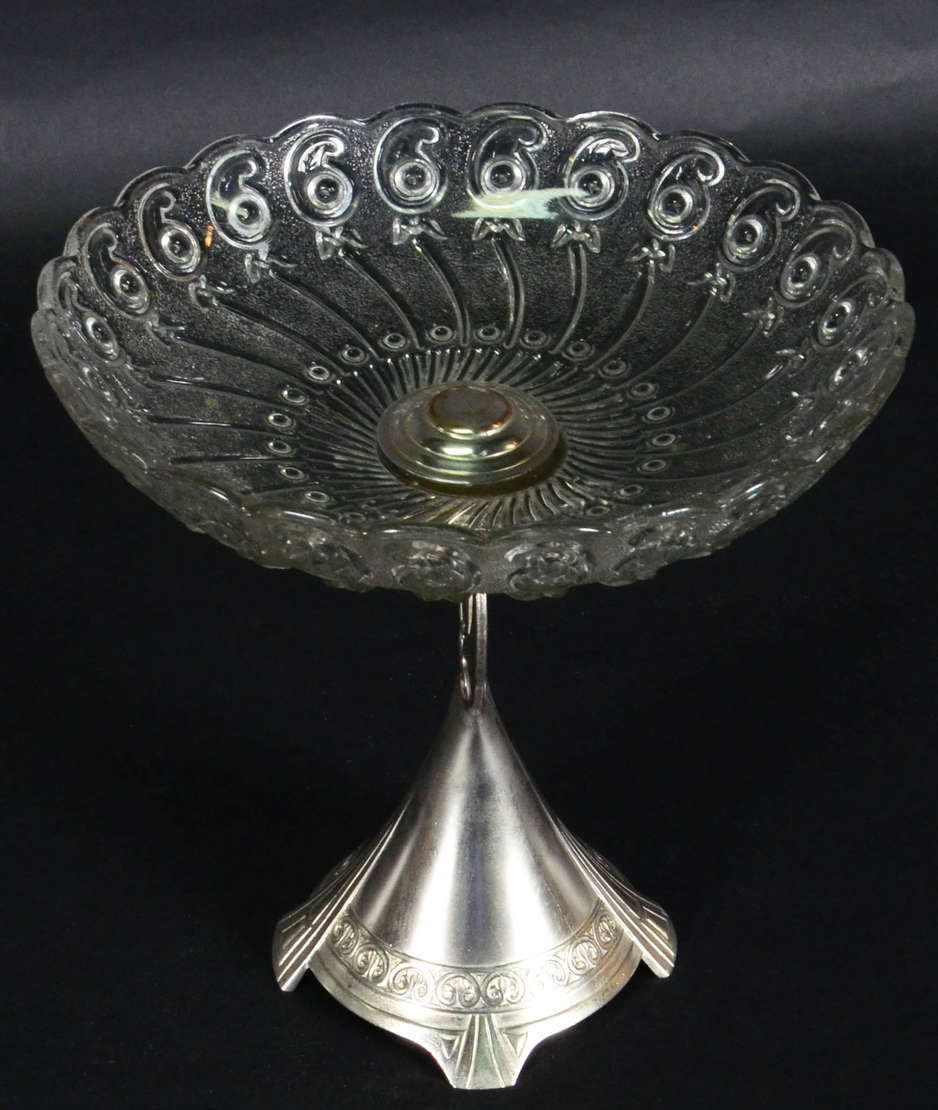 Fruteira “Art Deco” – marca WMF – Base em “silver plate” alemão –... - foto 2 de 3