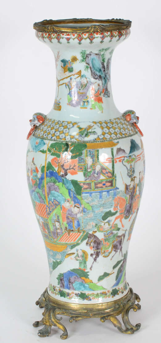 Jarrão Chinês – Porcelana chinesa – Decoração com cenas de batalha em... - foto 4 de 4