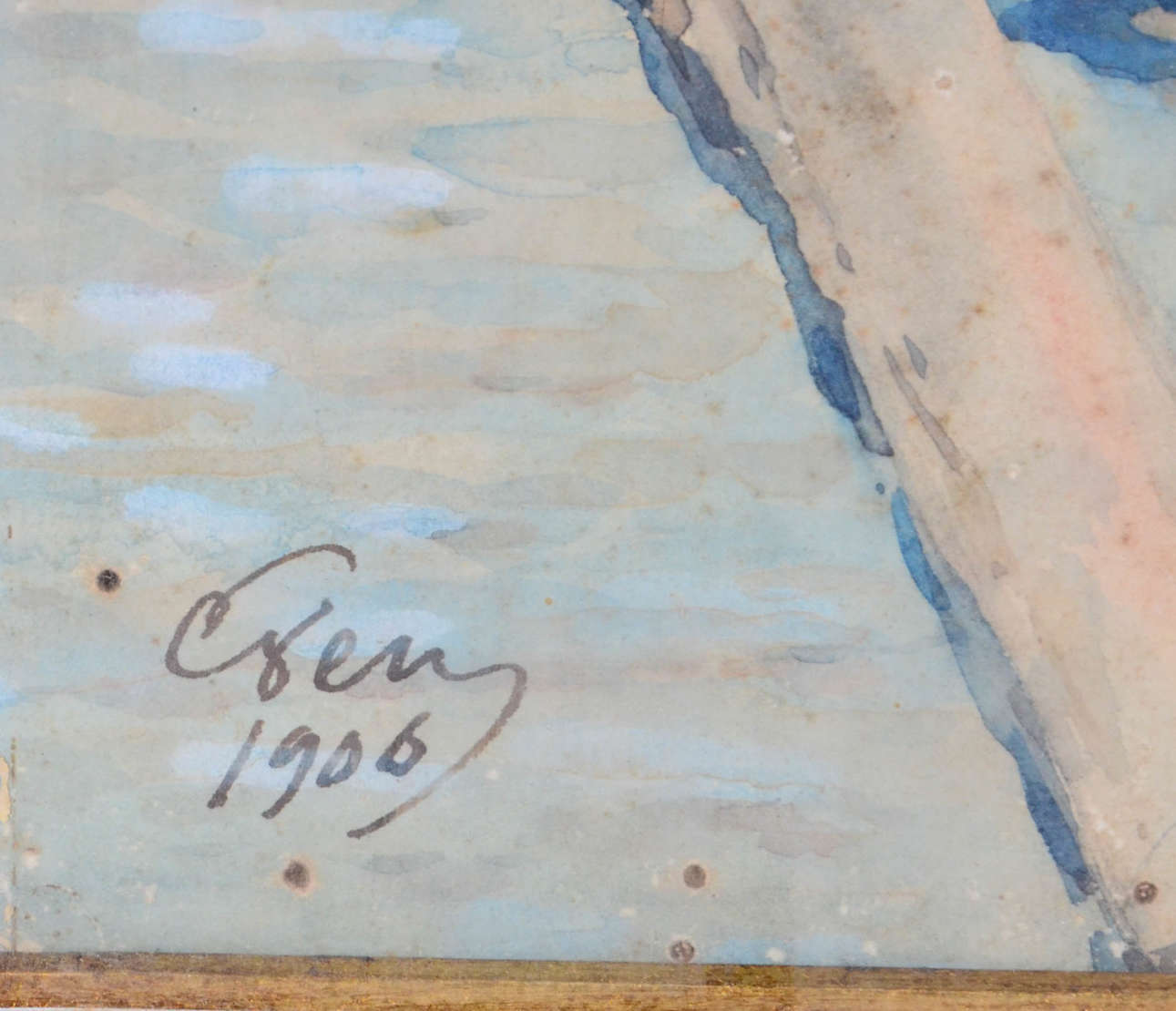 OLSSON, Julius (1864 – 1942) “Le Vieux Port de Marseille” – duas... - foto 2 de 5