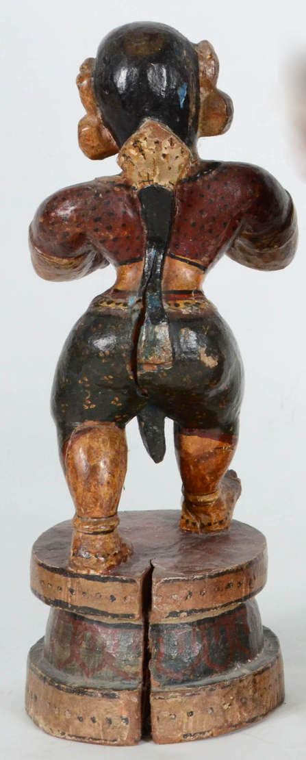 GOPI – Escultura indiana – Madeira esculpida e policromada –... - foto 2 de 2
