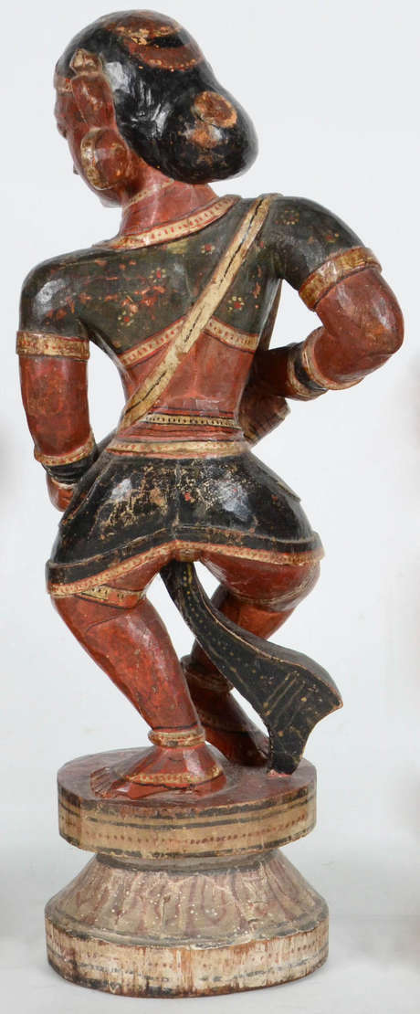 GOPI – Escultura indiana – Madeira esculpida e policromada –... - foto 3 de 3