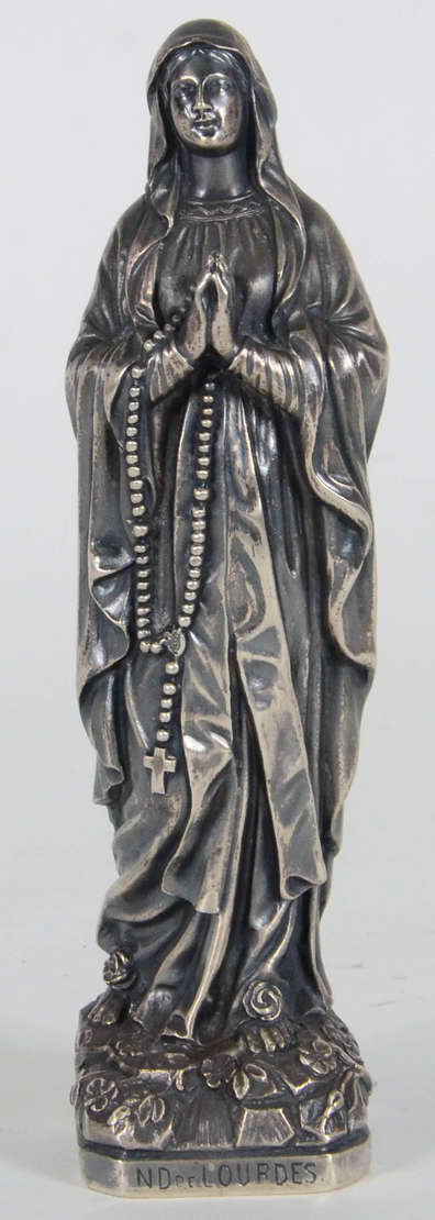 Arte Sacra – Imagem de N. S. de Lourdes – Escultura Francesa – Prata... - foto 1 de 6
