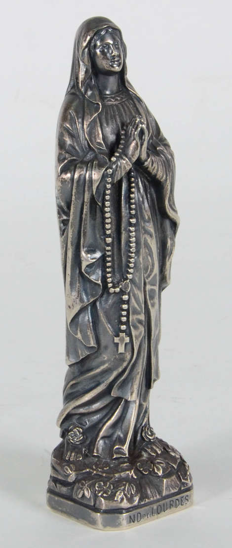 Arte Sacra – Imagem de N. S. de Lourdes – Escultura Francesa – Prata... - foto 2 de 6