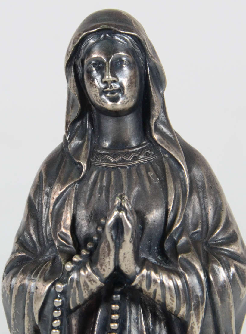 Arte Sacra – Imagem de N. S. de Lourdes – Escultura Francesa – Prata... - foto 4 de 6