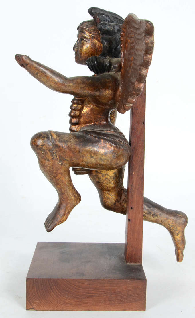 Arte Sacra – Anjo Indo francês da colônia de Pondichérie – Madeira... - foto 4 de 4