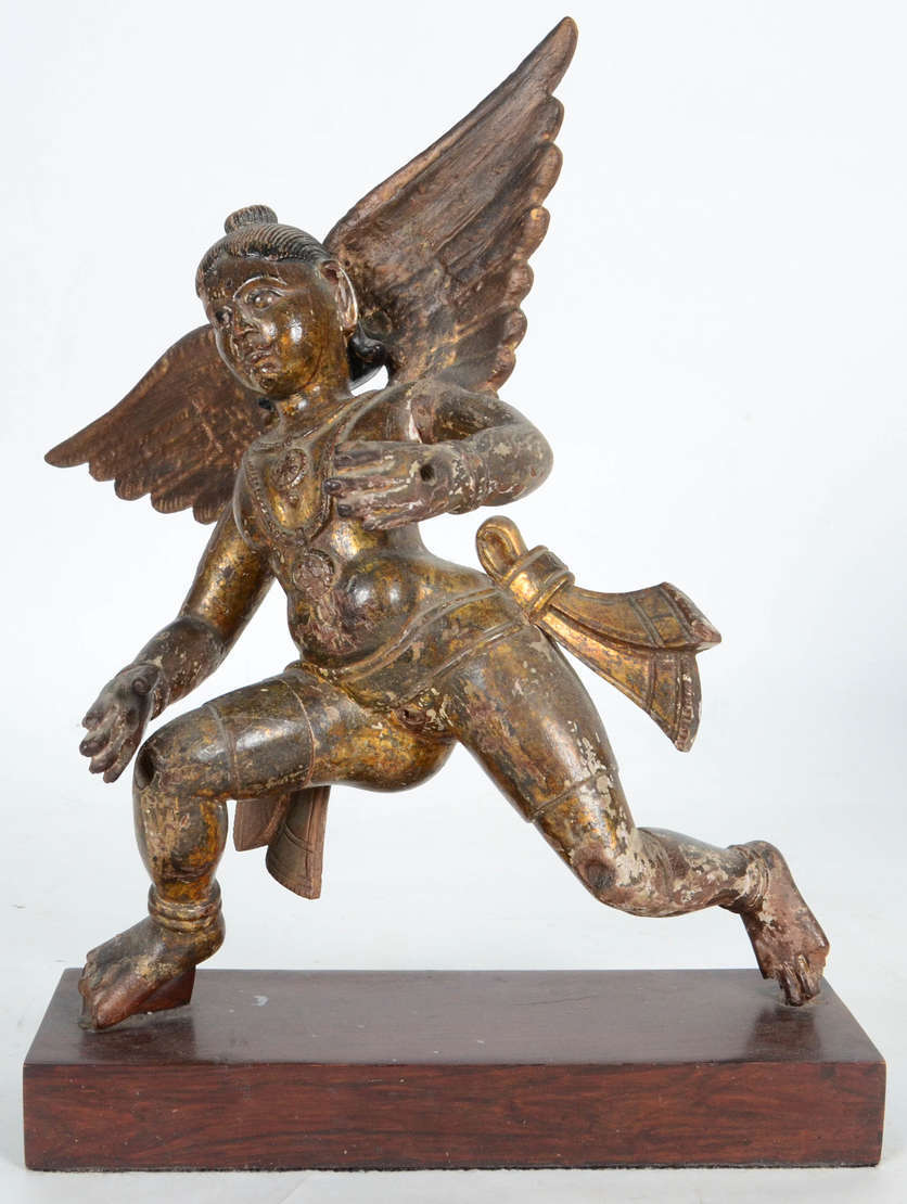 - Arte Sacra – Anjo indo francês da colônia de Pondichérie – Madeira... - foto 1 de 3