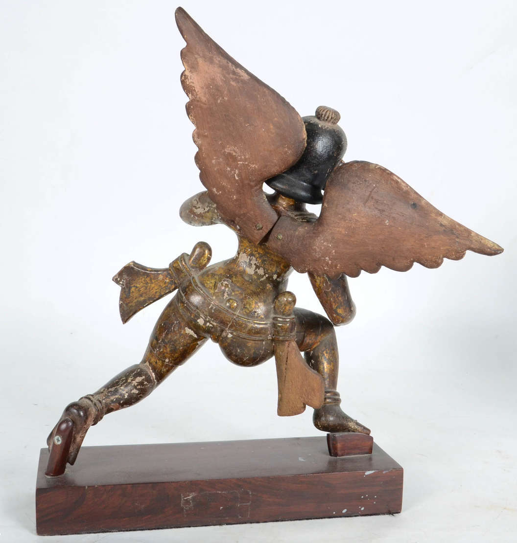 - Arte Sacra – Anjo indo francês da colônia de Pondichérie – Madeira... - foto 2 de 3
