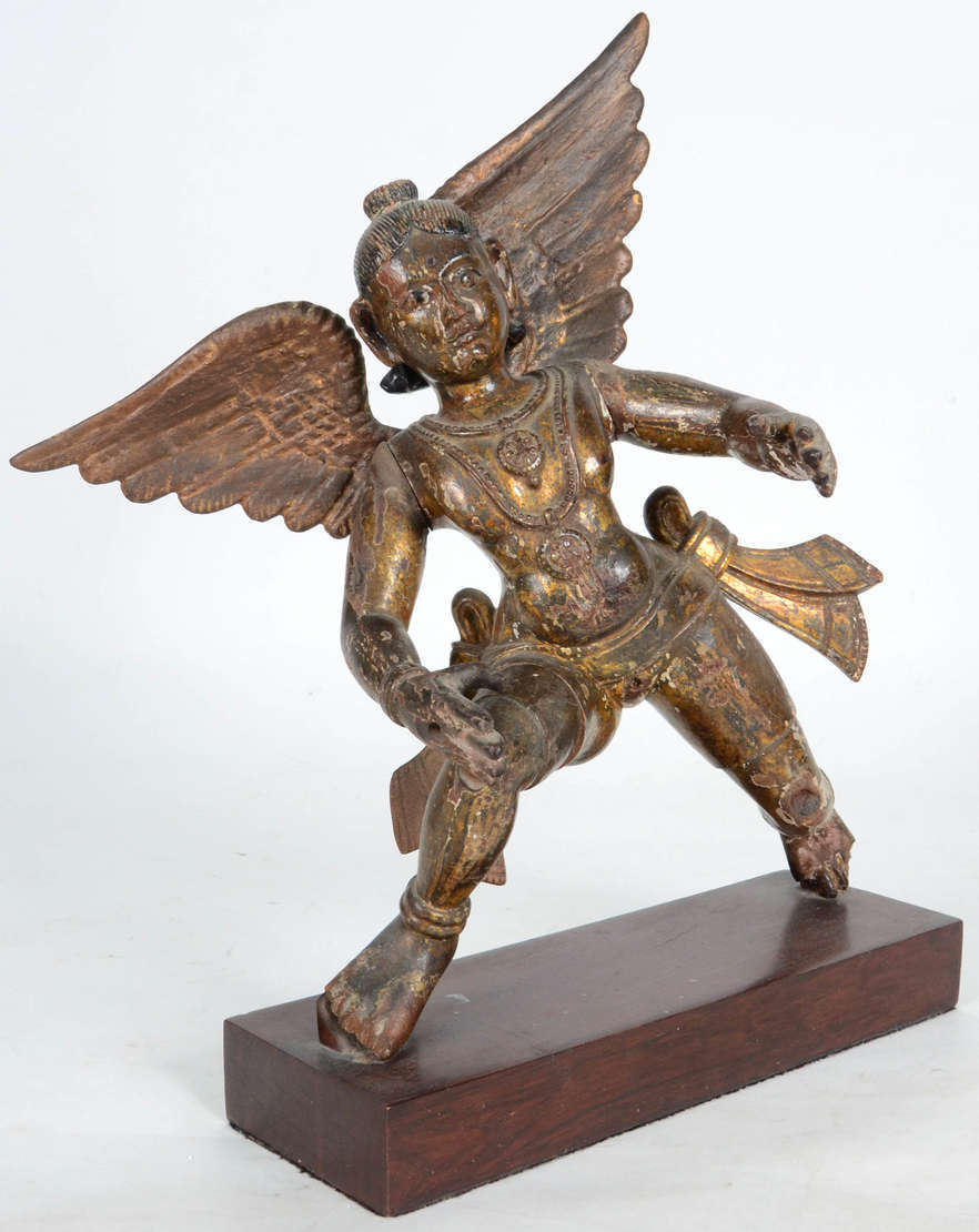 - Arte Sacra – Anjo indo francês da colônia de Pondichérie – Madeira... - foto 3 de 3