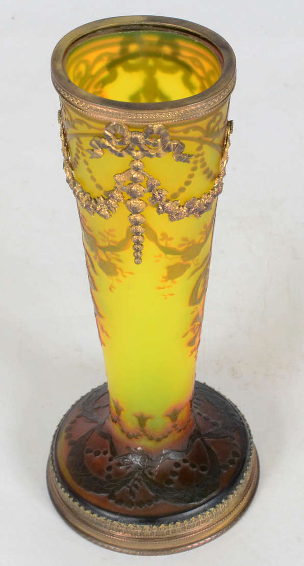Abel Combe –Vaso em pasta de vidro em tons âmbar – Decoração em... - foto 3 de 5