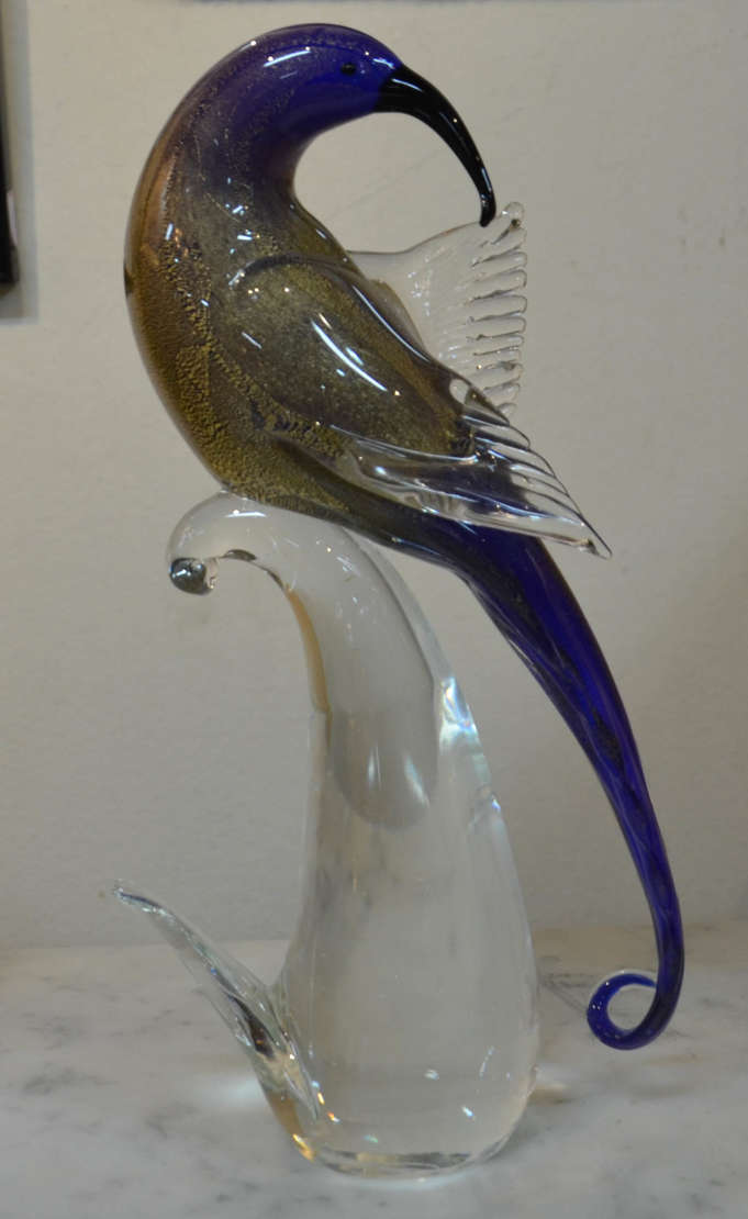 SEGUSO/Murano – Beija-flor – Escultura em vidro veneziano translúcido... - foto 1 de 2
