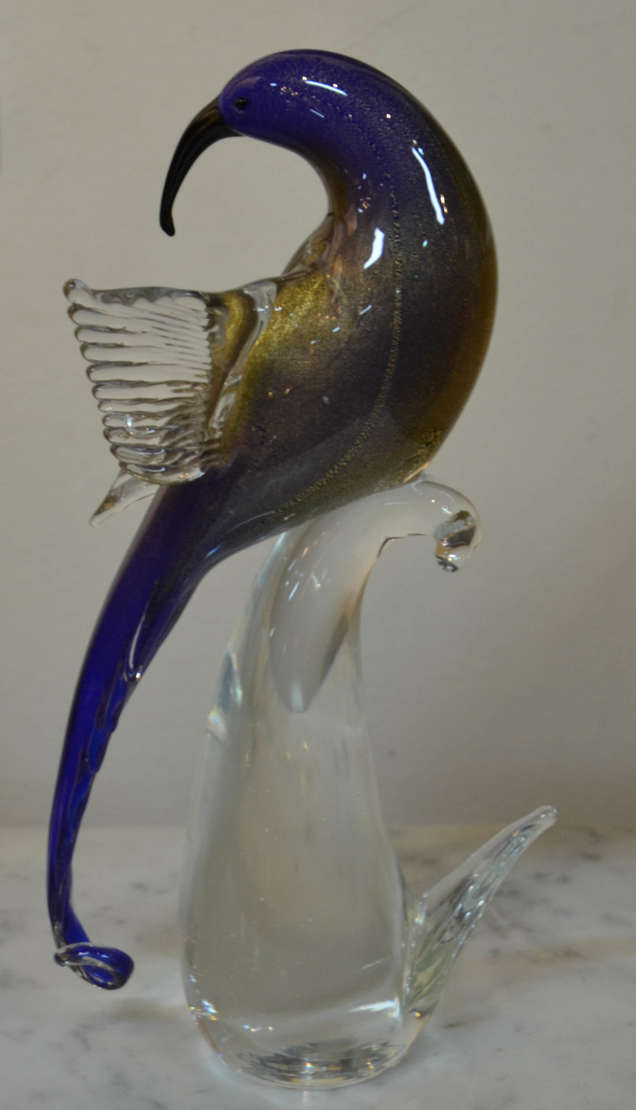 SEGUSO/Murano – Beija-flor – Escultura em vidro veneziano translúcido... - foto 2 de 2