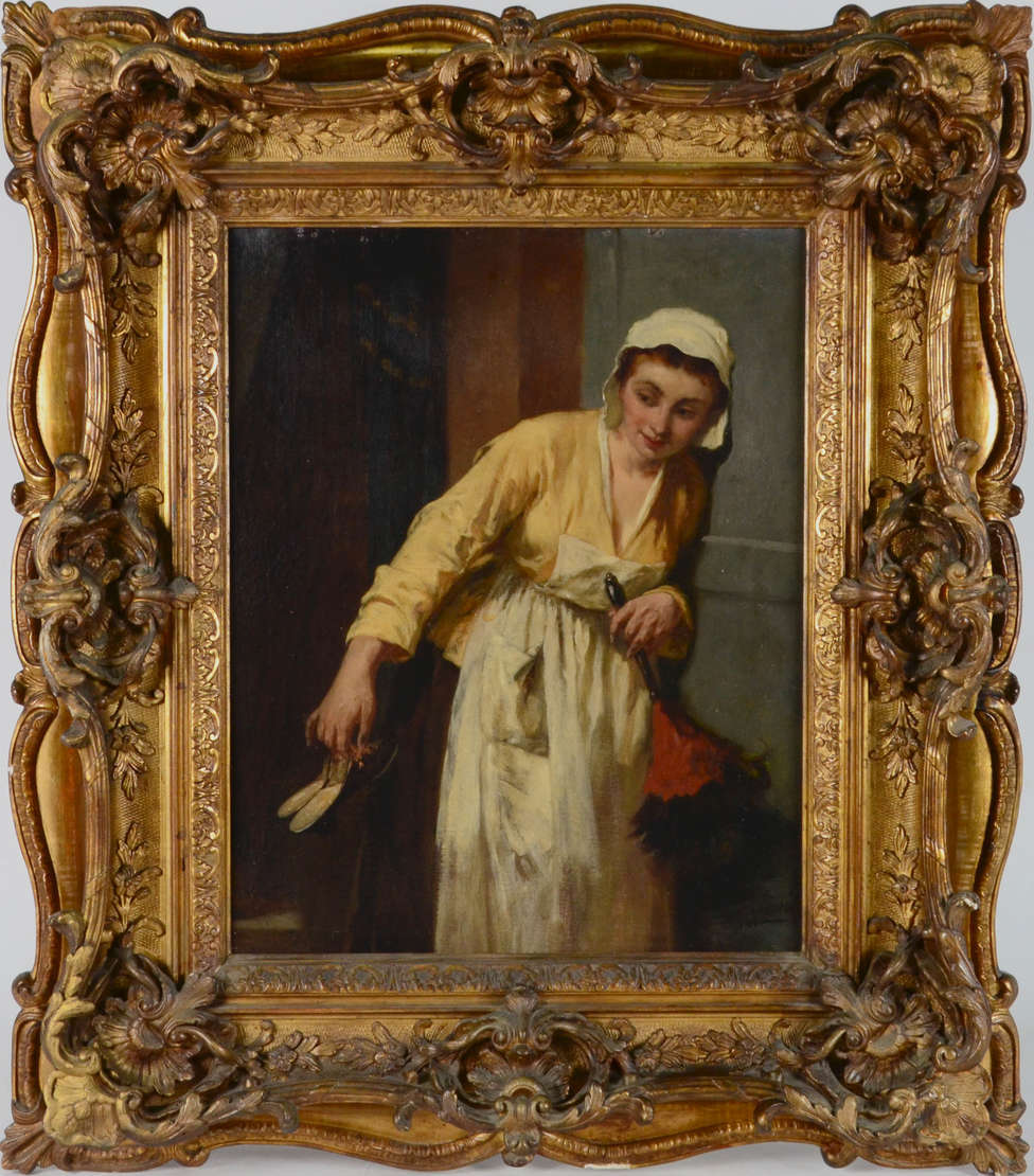 LUMINAIS, Evariste Vital (1821 – 1896) – “Femme de Menage” – Retrata... - foto 1 de 3