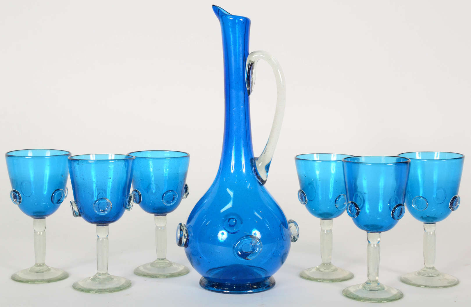 MURANO – Conjunto de jarra e seis copos de pé, tamanho para água... - foto 2 de 2