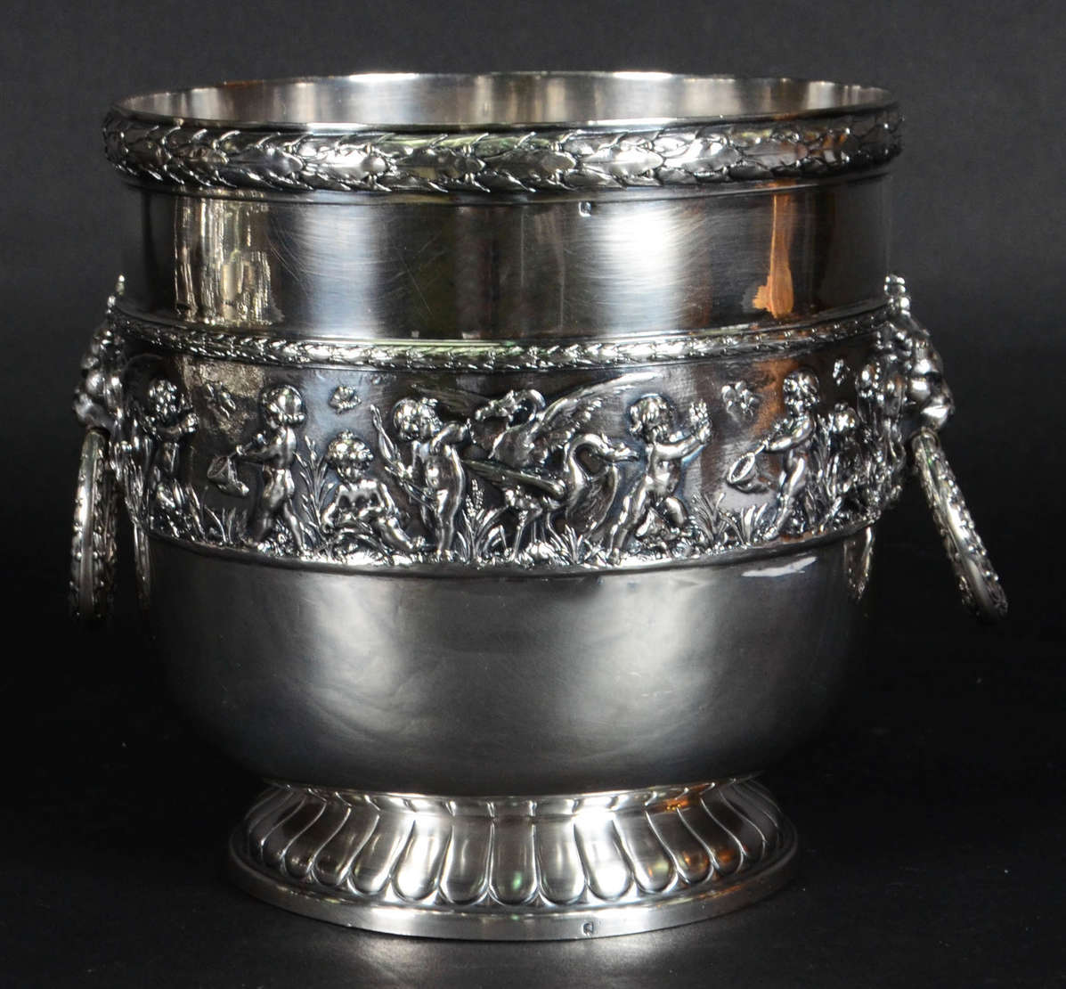 Geleira/cache pot – Prata francesa cinzelada – Decoração neo clássico... - foto 1 de 3