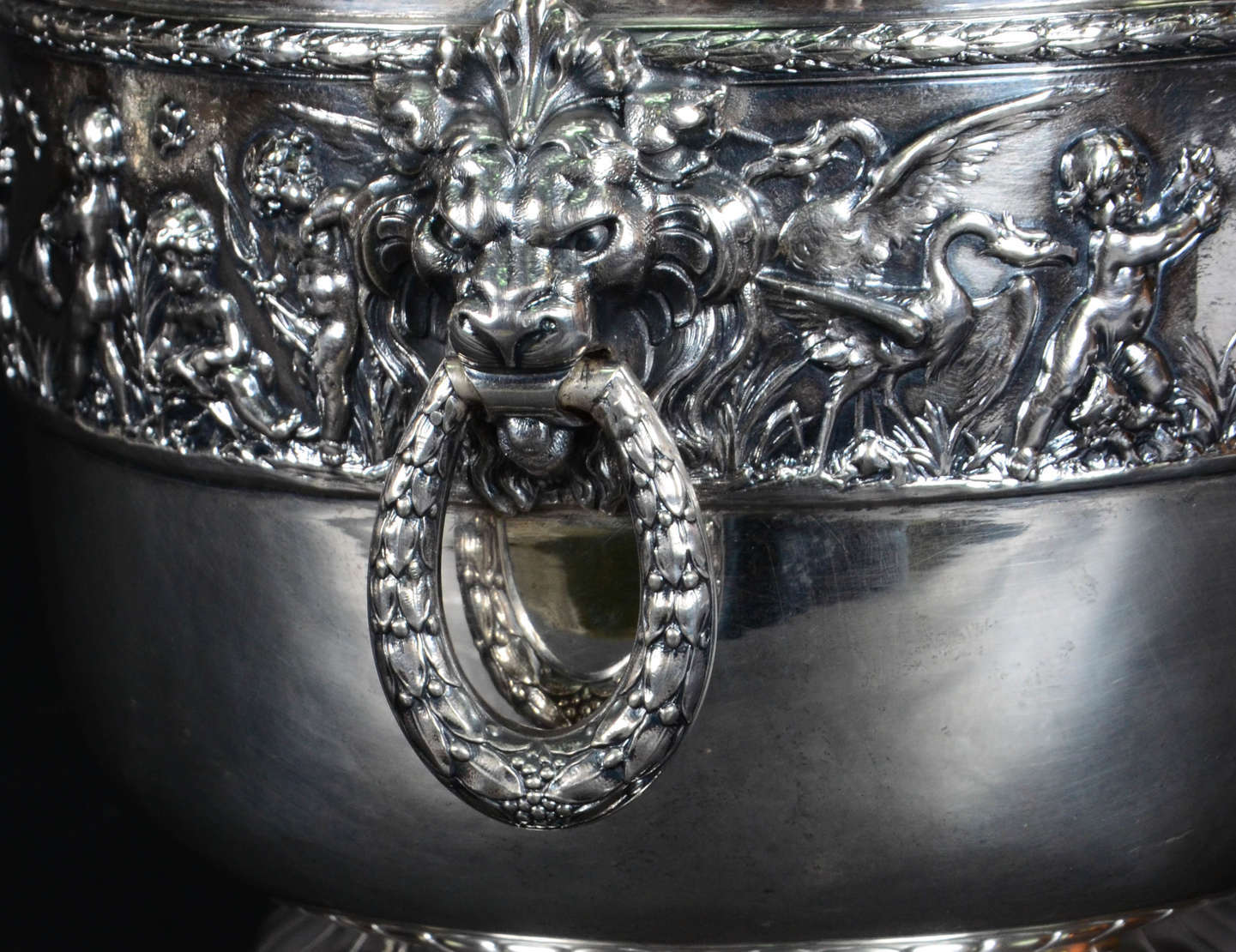 Geleira/cache pot – Prata francesa cinzelada – Decoração neo clássico... - foto 2 de 3
