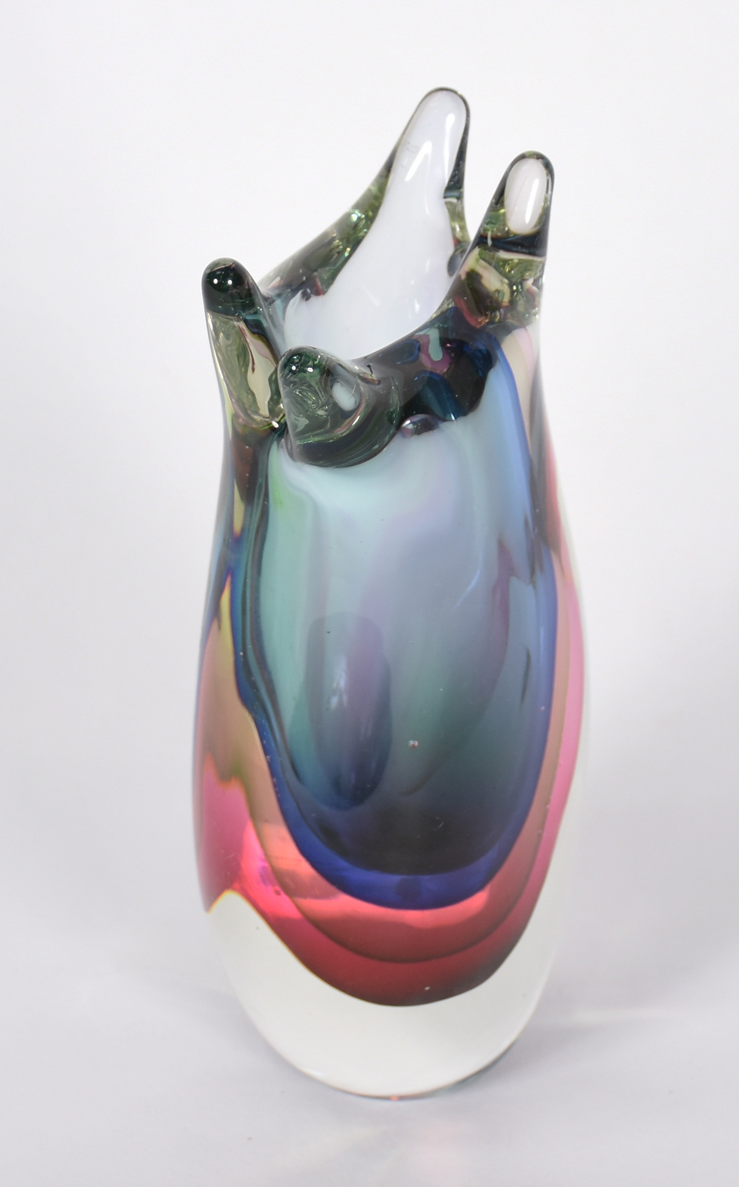Jarro de cristal multicor "tipo" gota ( com pequeno defeito no vidro... - foto 2 de 4