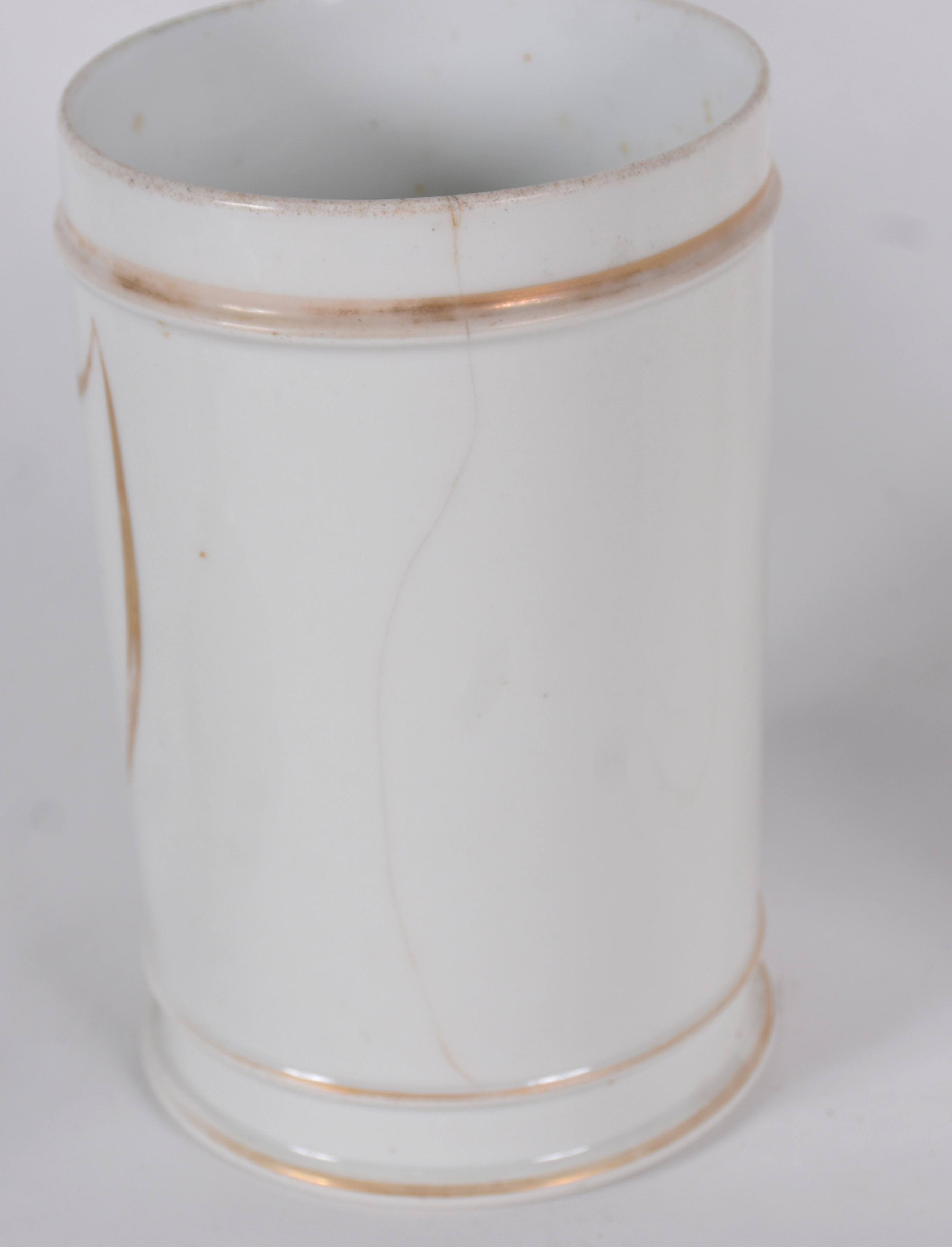 Par de potes de farmácia de porcelana Européia ( um com fio de cabelo... - foto 4 de 6