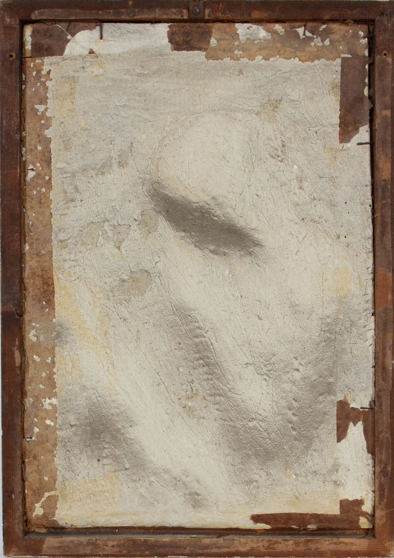Arte Sacra – “Virgem com o Menino” – Quadro “Neo Gótico” de estuque... - foto 2 de 2