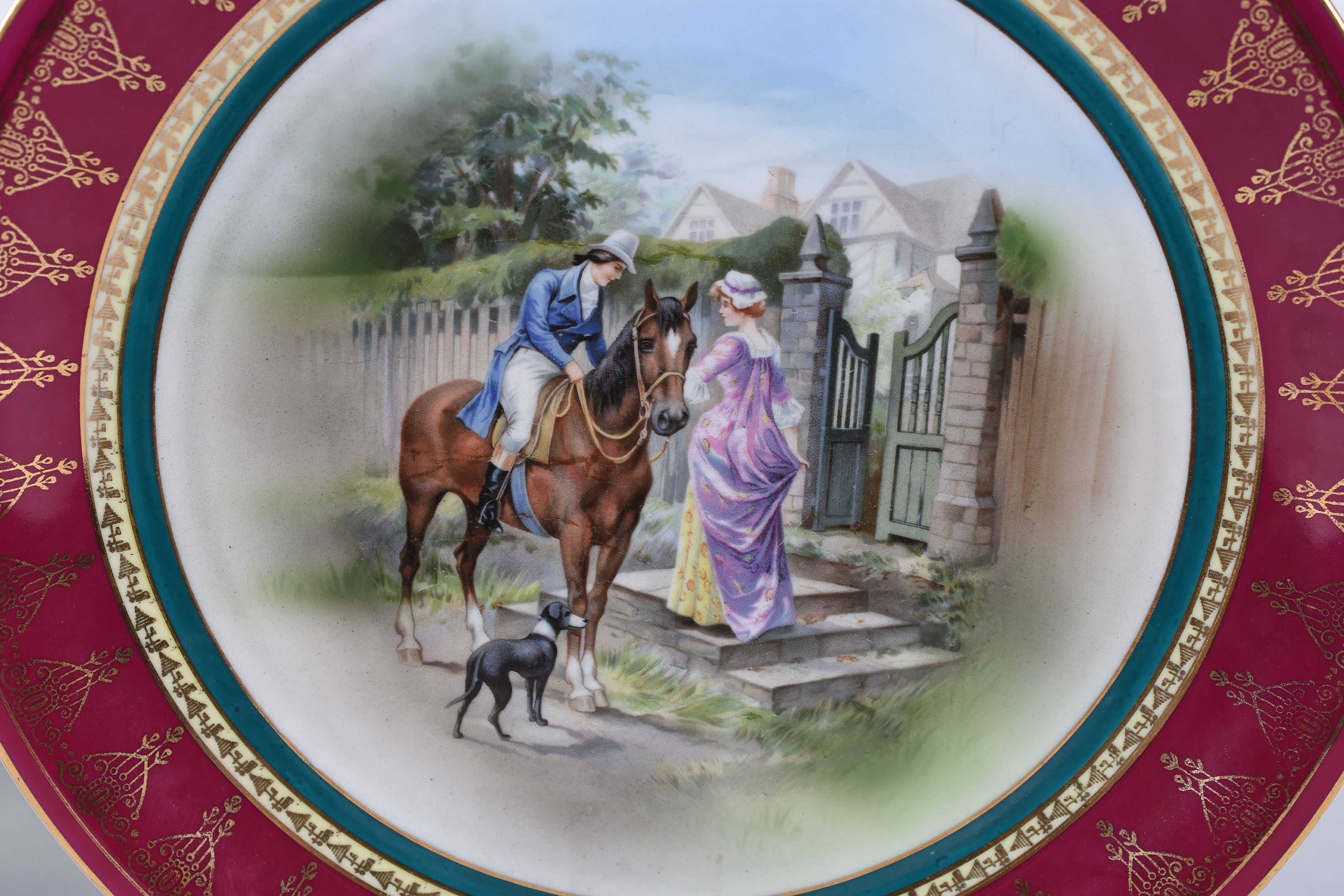 Par de medalhões em porcelana Alemã da Bavária , manufatura VAN... - foto 1 de 6