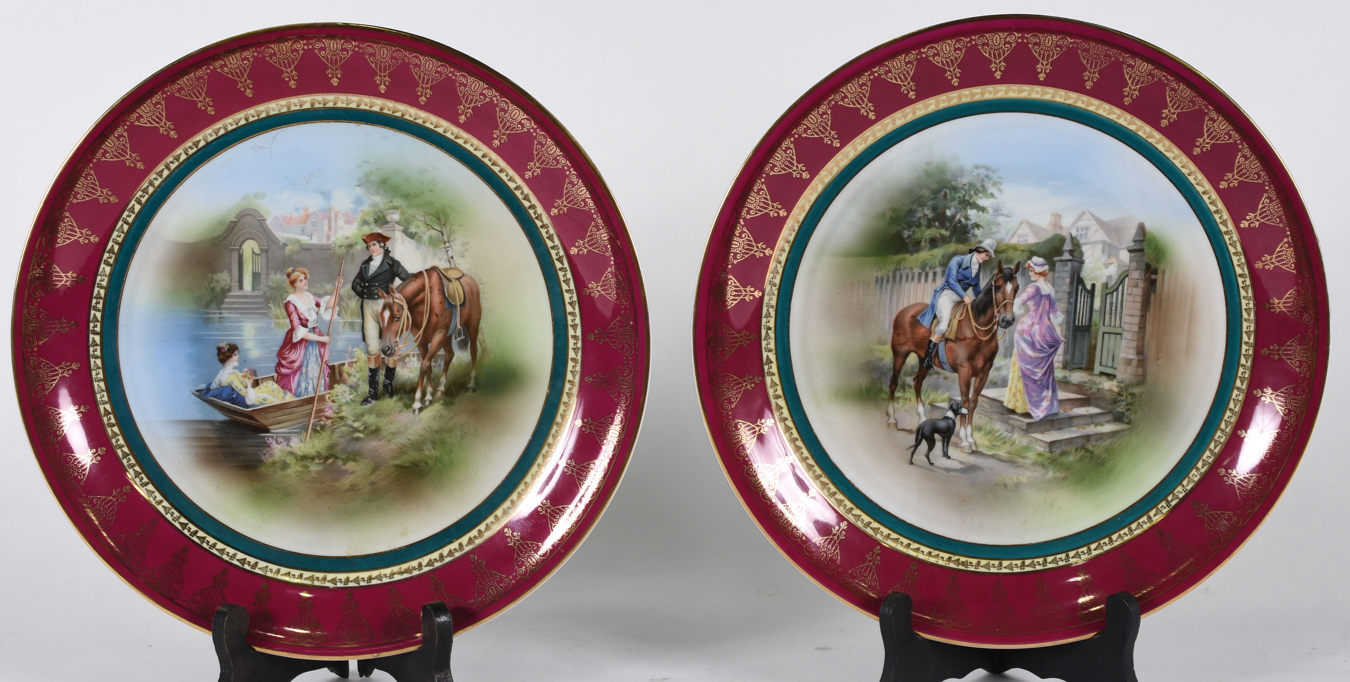 Par de medalhões em porcelana Alemã da Bavária , manufatura VAN... - foto 3 de 6