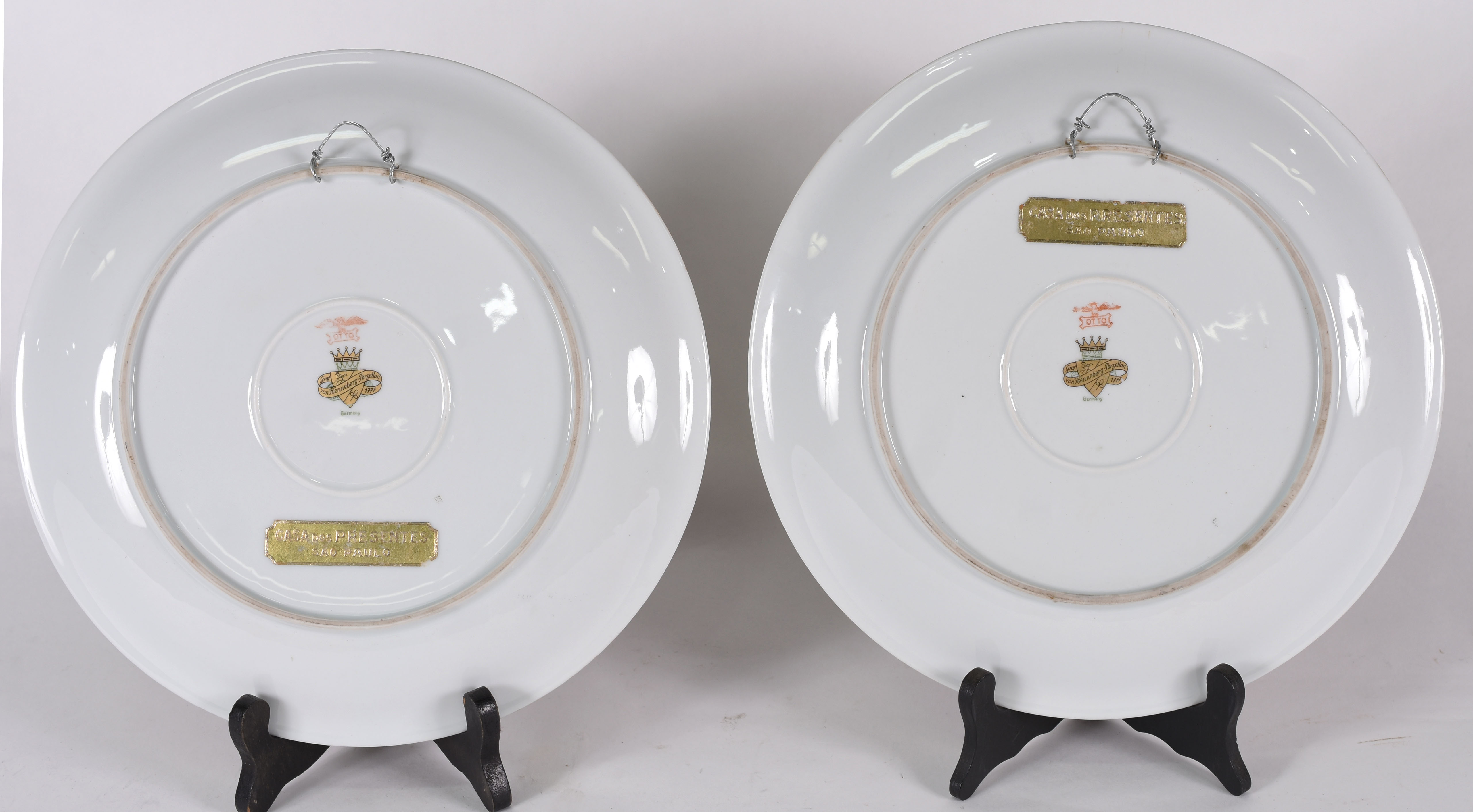 Par de medalhões em porcelana Alemã da Bavária , manufatura VAN... - foto 4 de 6