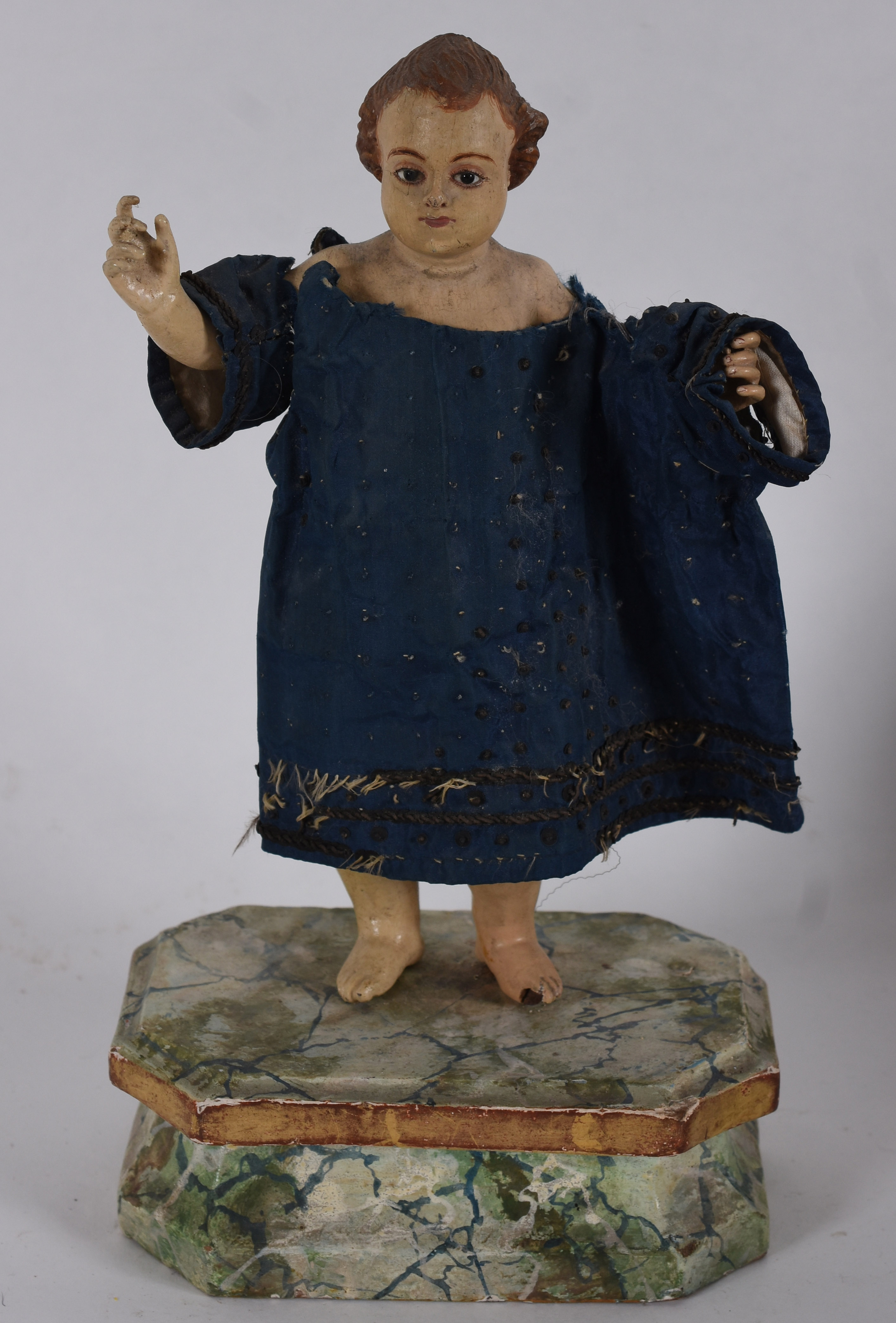 Arte Sacra – Imagem do Menino Jesus – Madeira esculpida dourada e... - foto 1 de 6