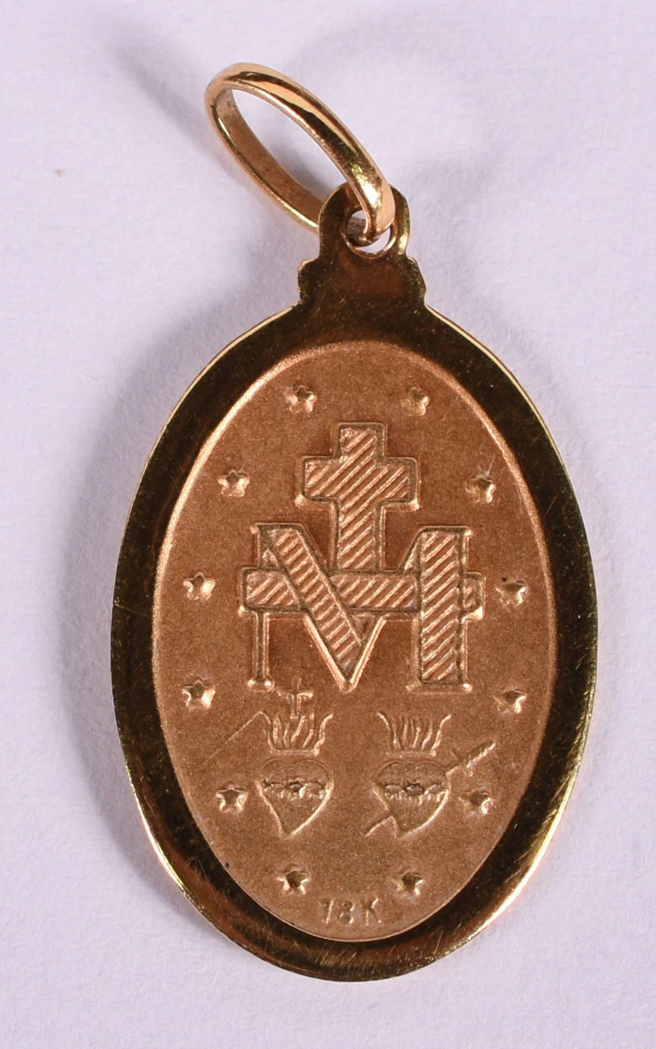 Pendente medalha N.S. de Fátima de ouro 18 k .( Por questão de... - foto 2 de 3