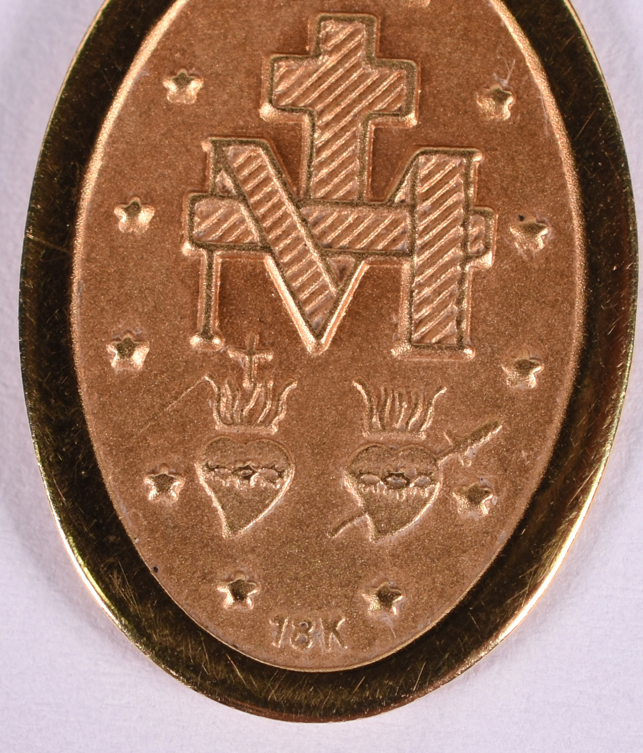 Pendente medalha N.S. de Fátima de ouro 18 k .( Por questão de... - foto 3 de 3
